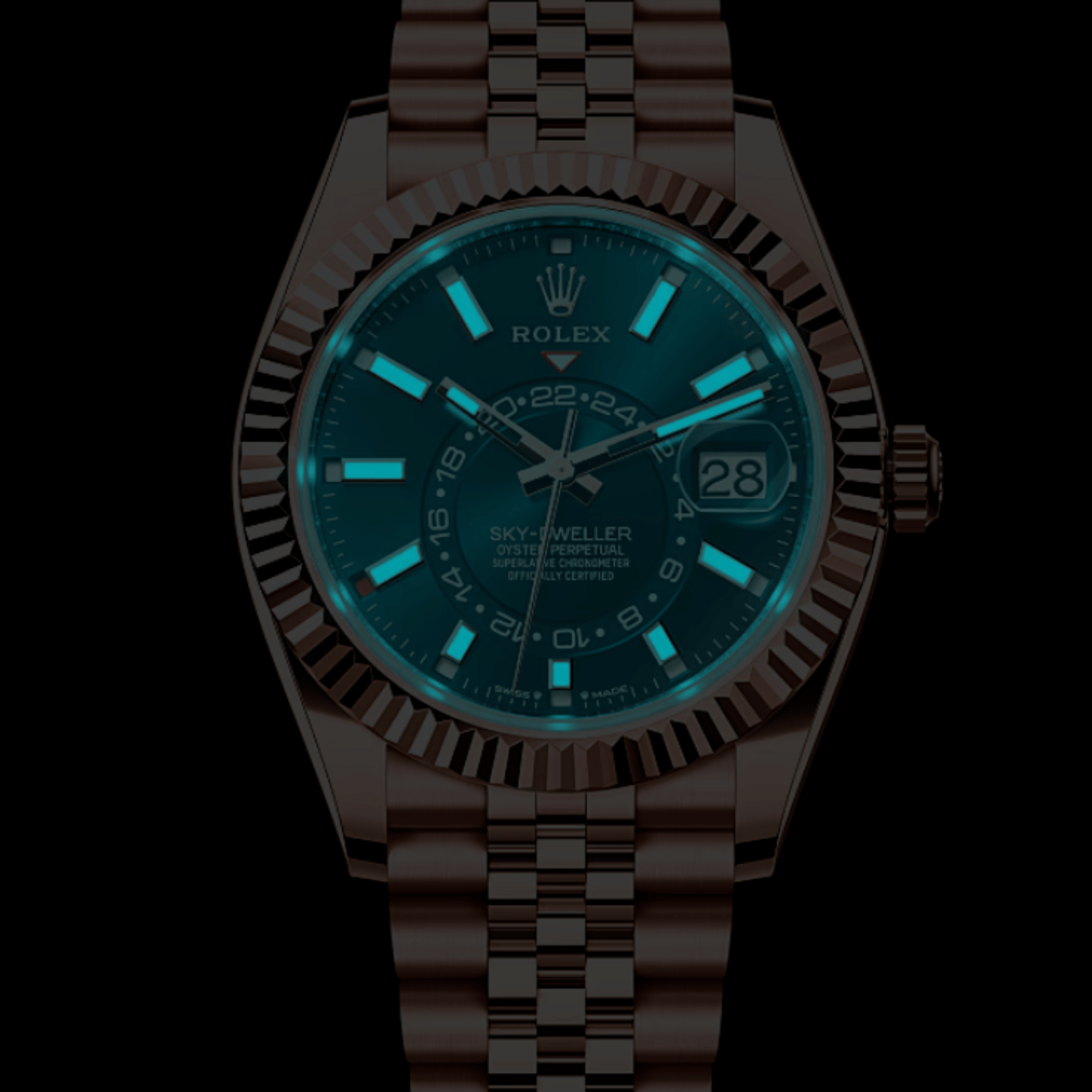 Sky-Dweller Rose Gold Jubilee Blue Dial 42mm Product Image 2