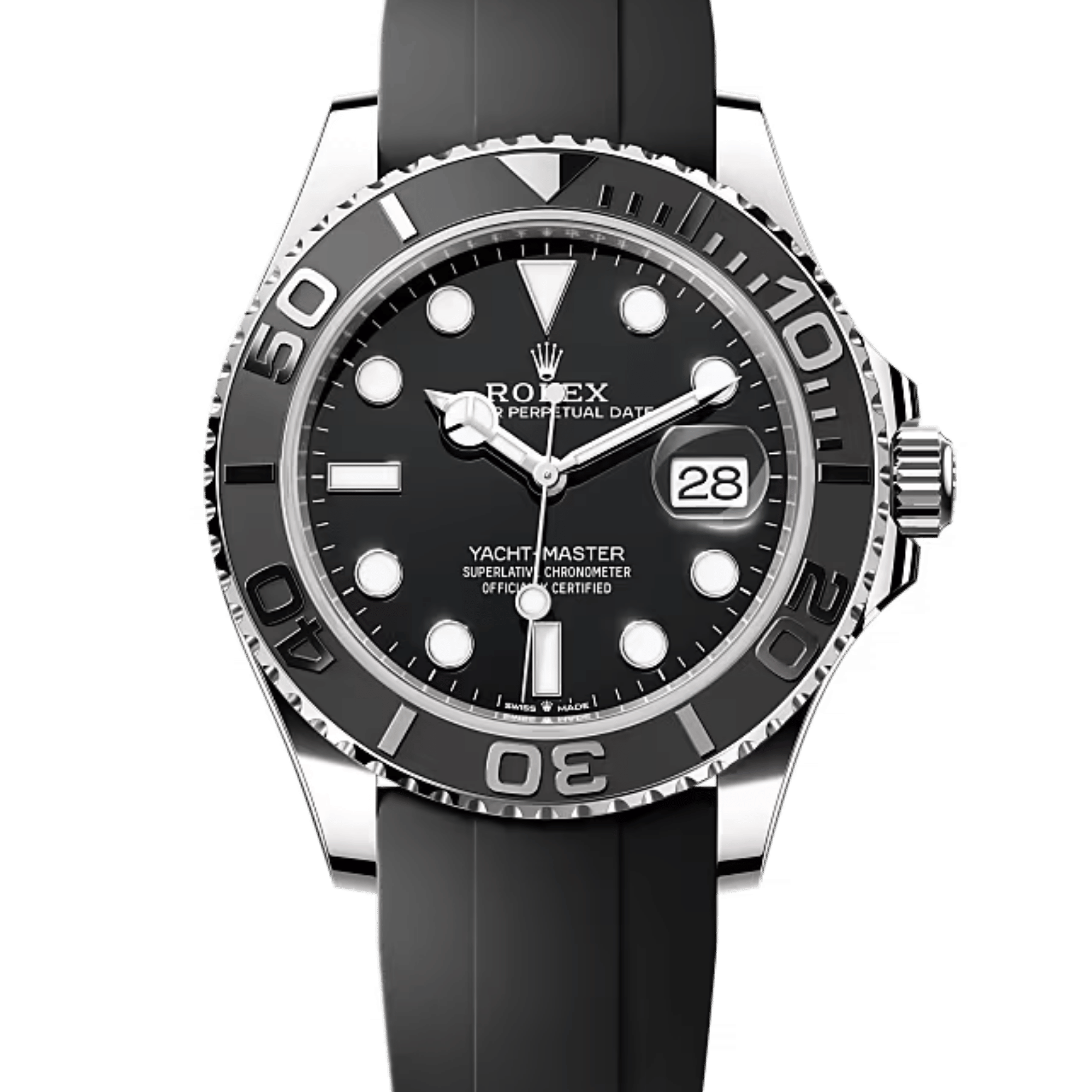 Yacht-Master White Gold Oysterflex Black Dial 42mm Product Image 1