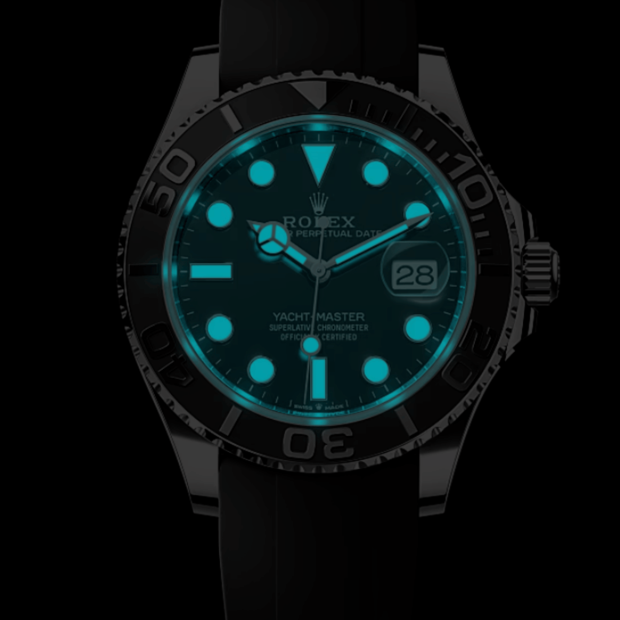 Yacht-Master White Gold Oysterflex Black Dial 42mm Product Image 2