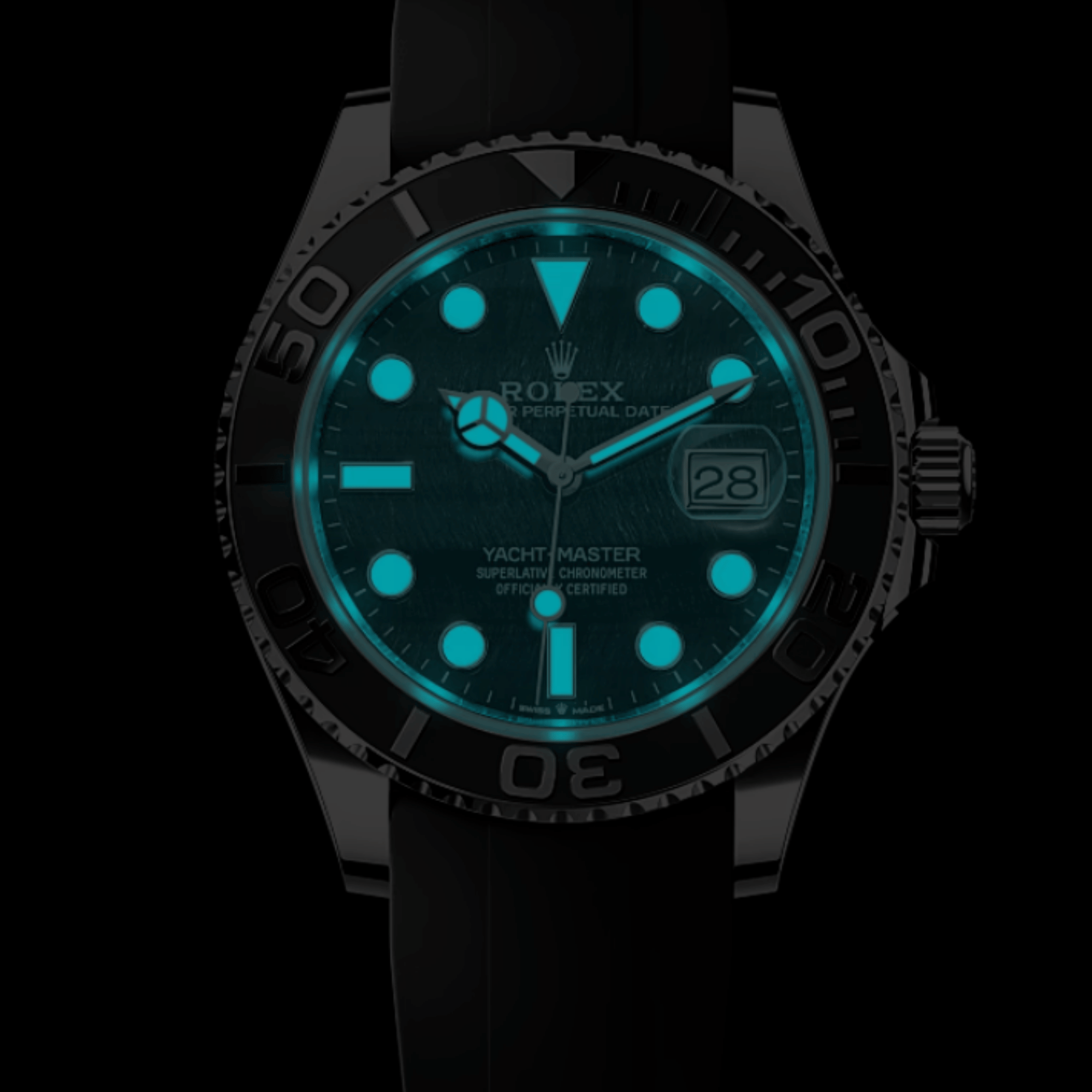 Yacht-Master Falcon's Eye White Gold Oysterflex Blue Dial 42mm Product Image 2