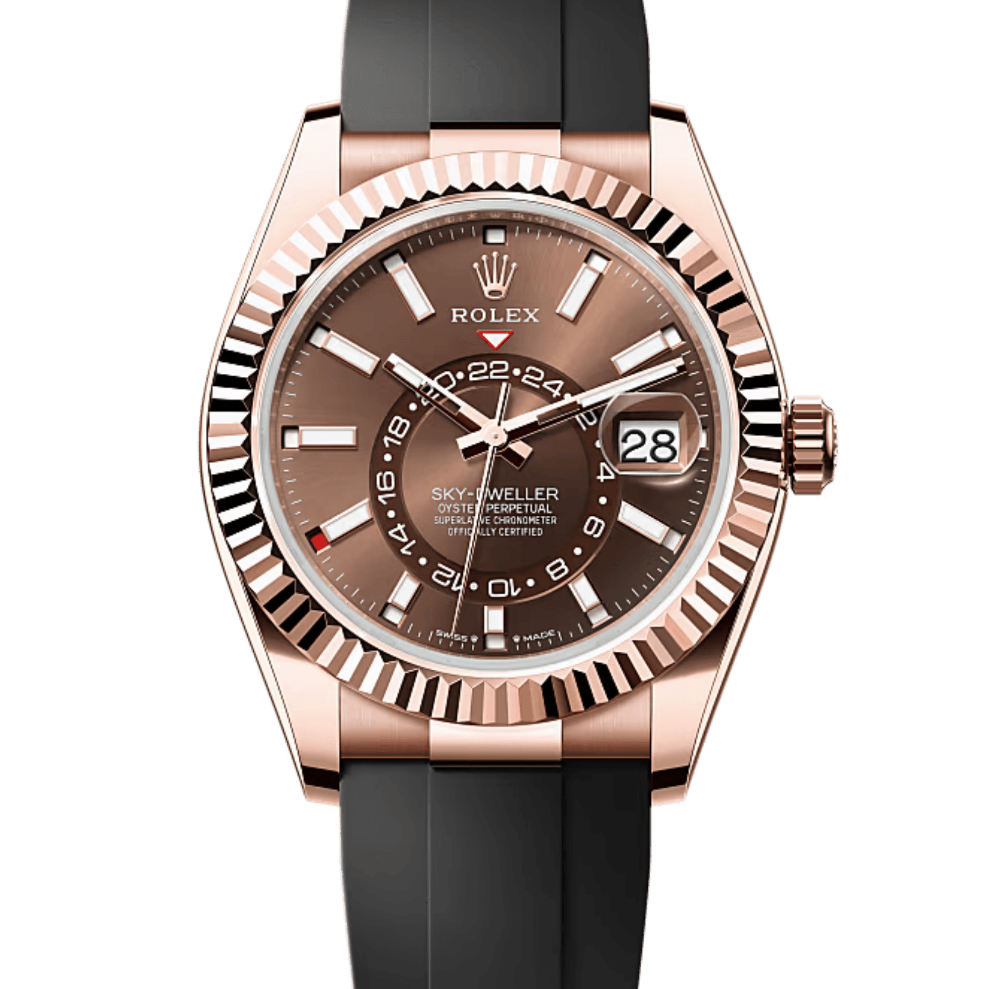 Sky-Dweller Rose Gold Oysterflex Brown Dial 42mm Product Image 1