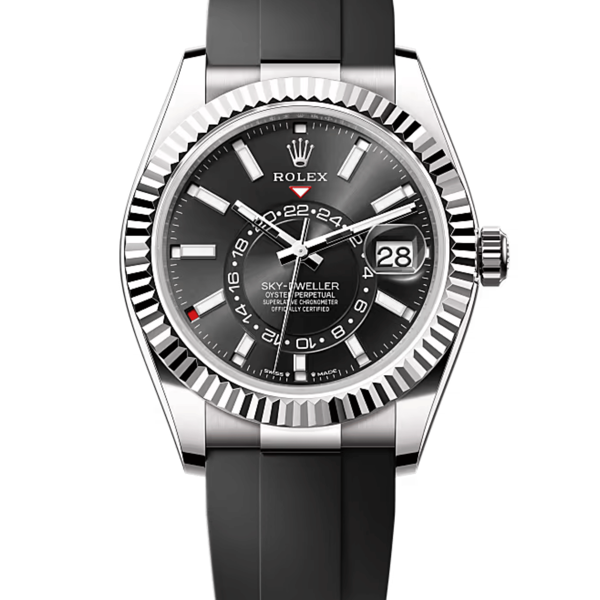Sky-Dweller White Gold Oysterflex Black Dial 42mm Product Image 1