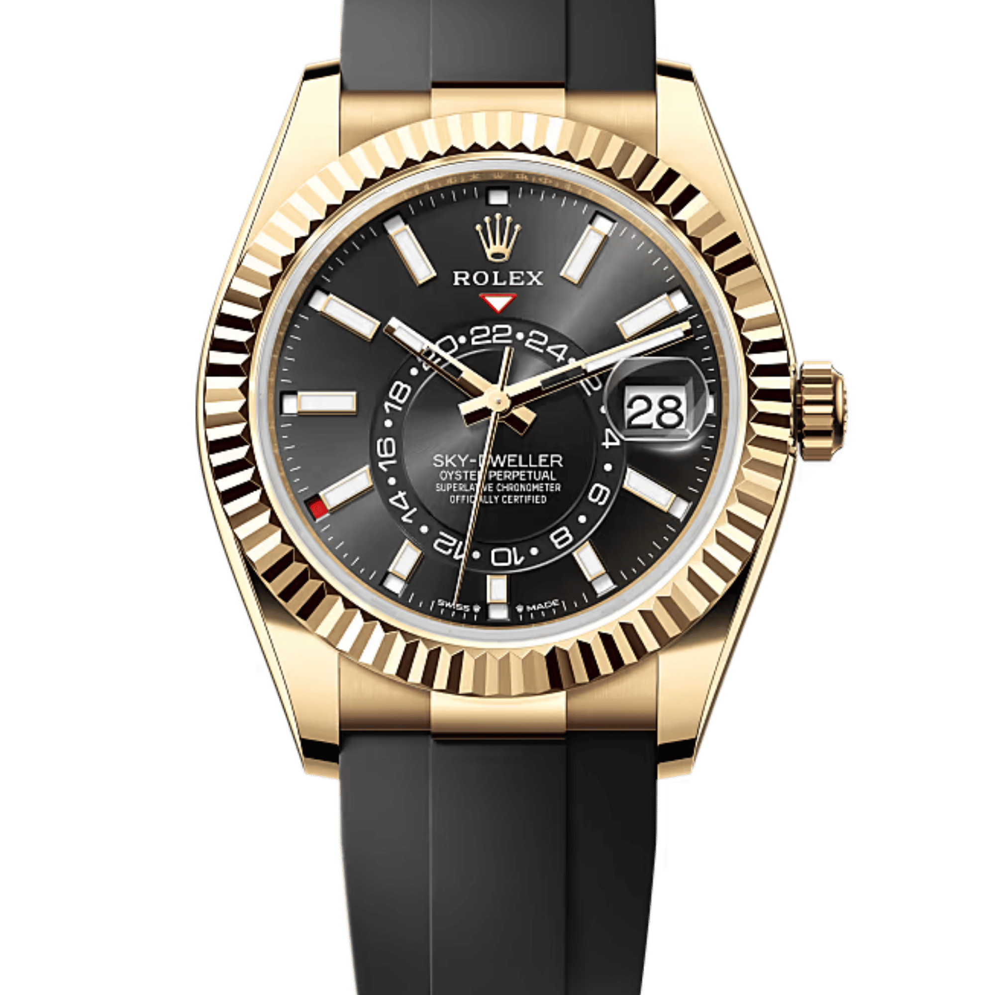 Sky-Dweller Yellow Gold Oysterflex Black Dial 42mm Product Image 1