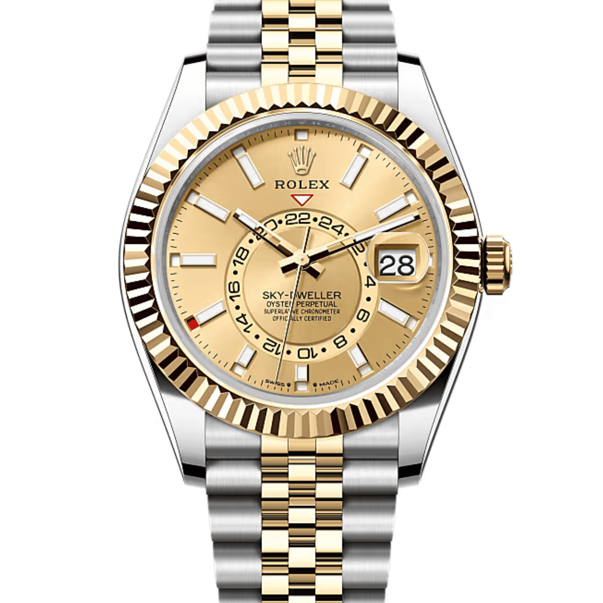 Sky-Dweller Yellow Gold & Steel Jubilee Champagne Dial 42mm Product Image 1