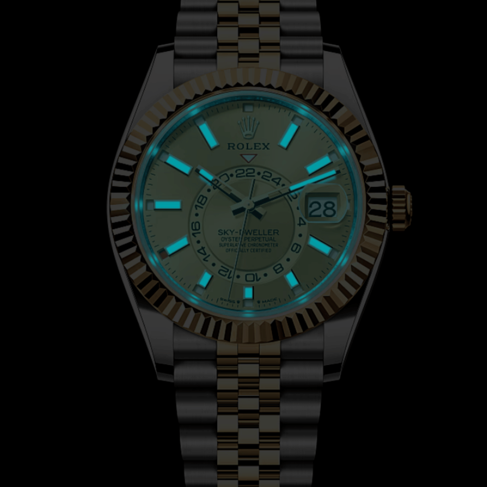Sky-Dweller Yellow Gold & Steel Jubilee Champagne Dial 42mm Product Image 2