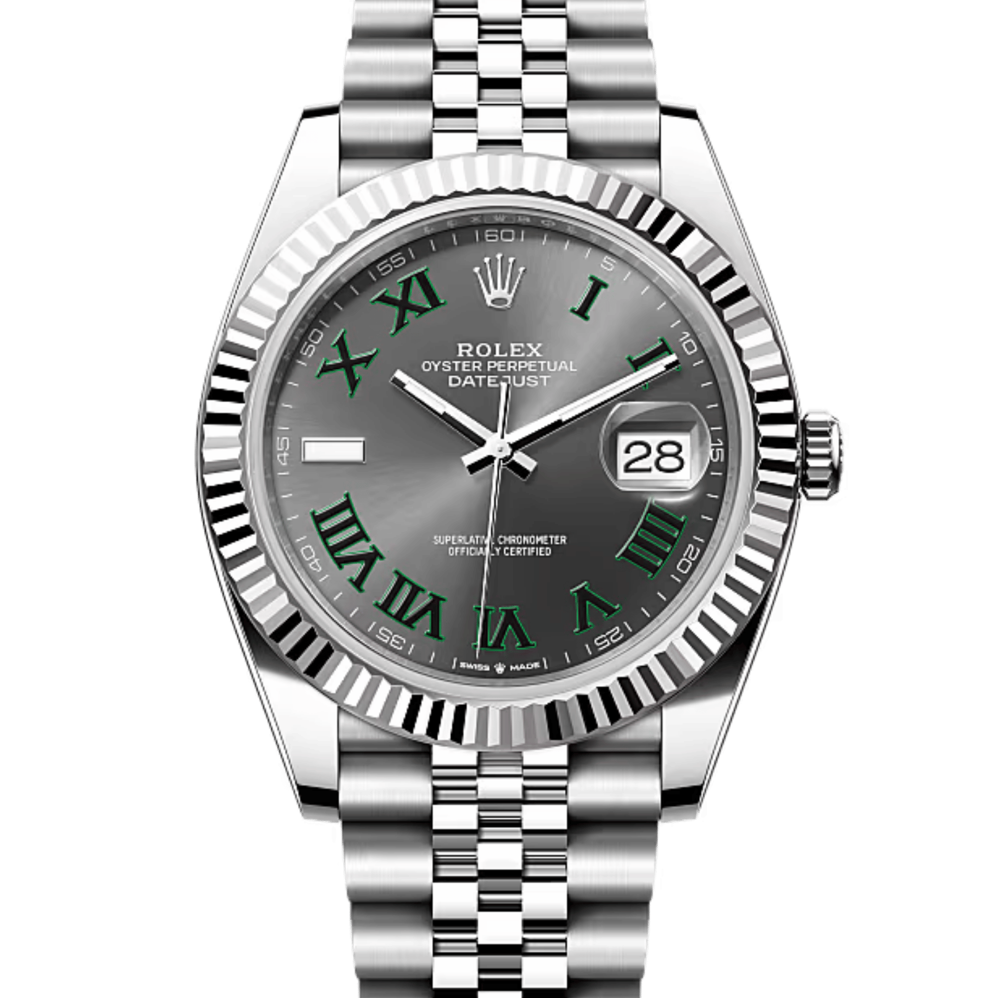 Datejust "Wimbledon" Steel Jubilee Grey Dial 41mm Product Image 1