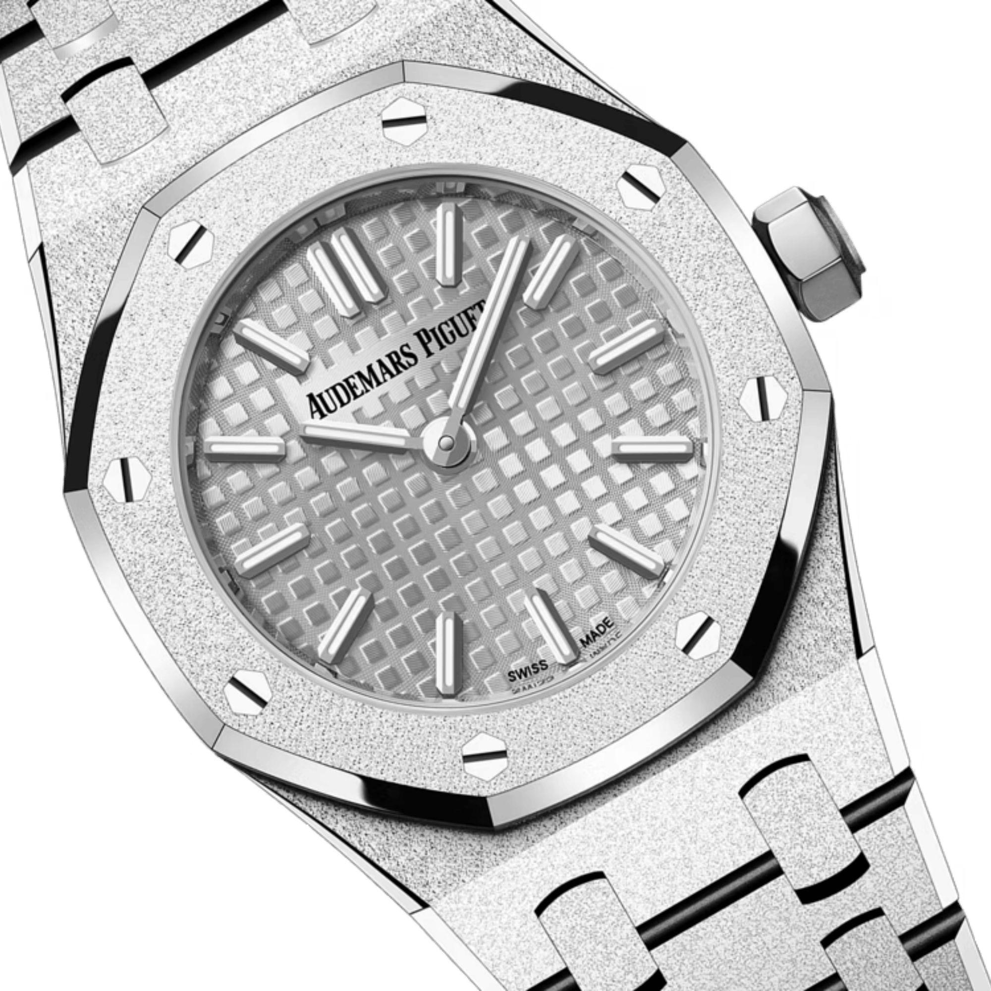 Royal Oak Mini Frosted White Gold Silver Dial 23mm Product Image 2