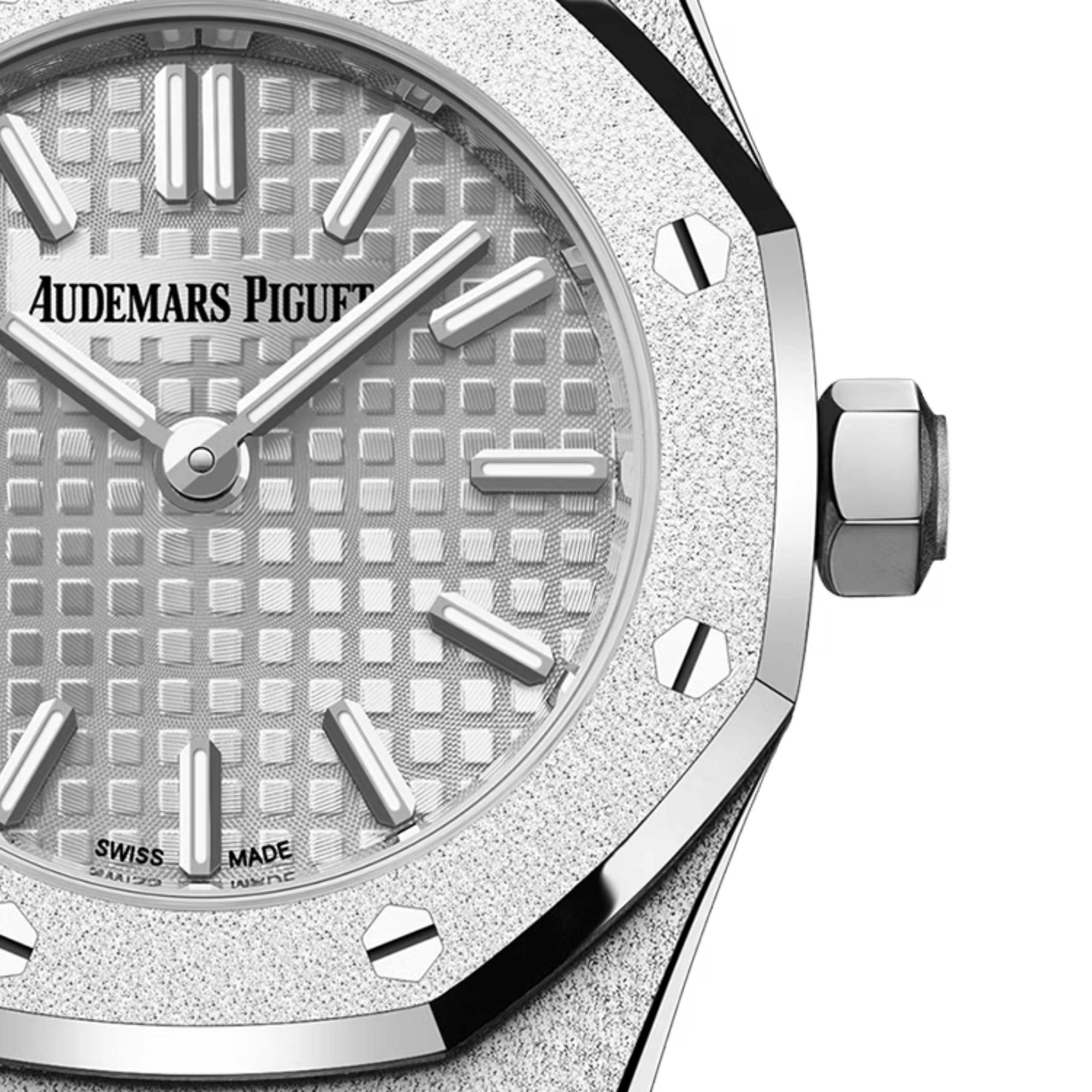 Royal Oak Mini Frosted White Gold Silver Dial 23mm Product Image 3