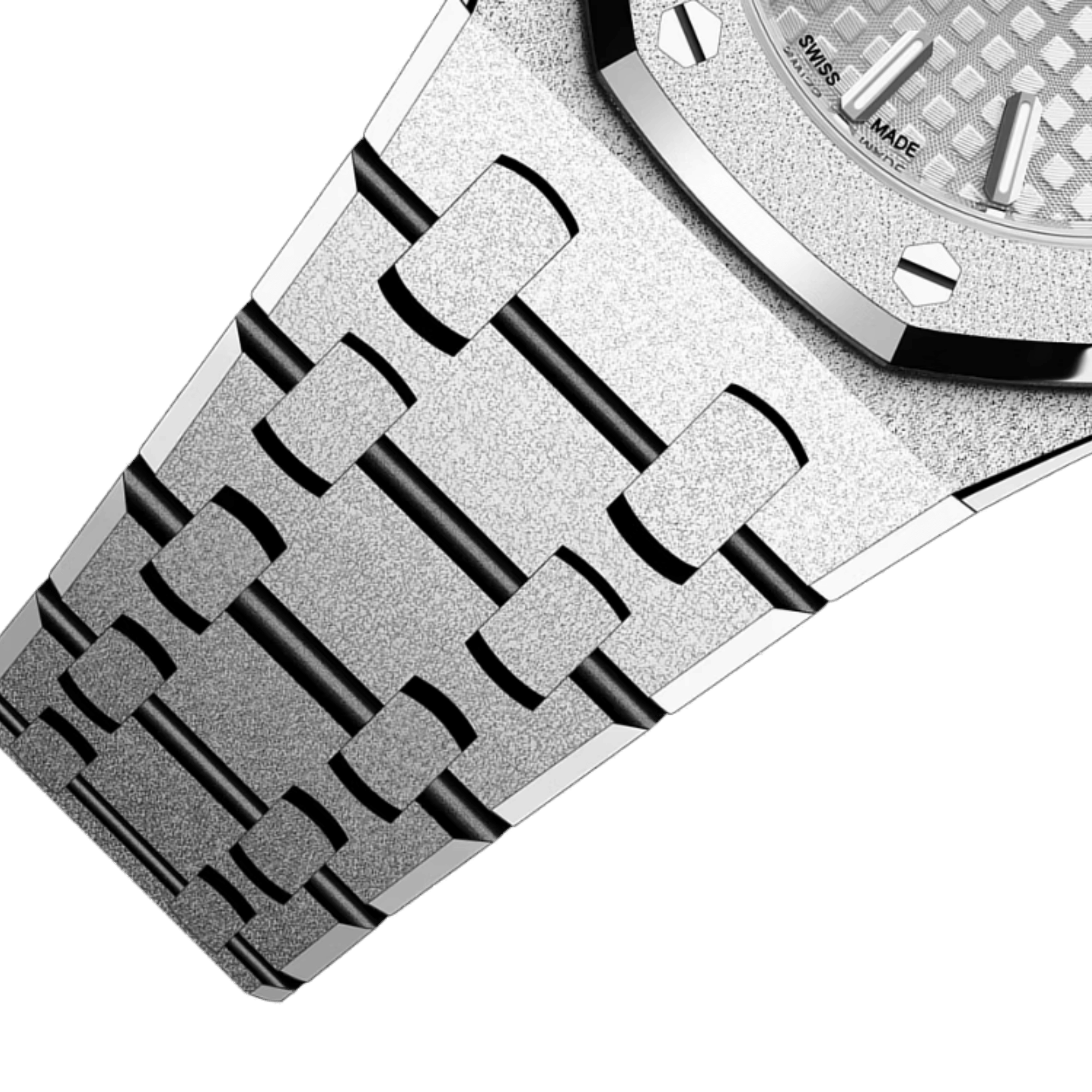 Royal Oak Mini Frosted White Gold Silver Dial 23mm Product Image 4