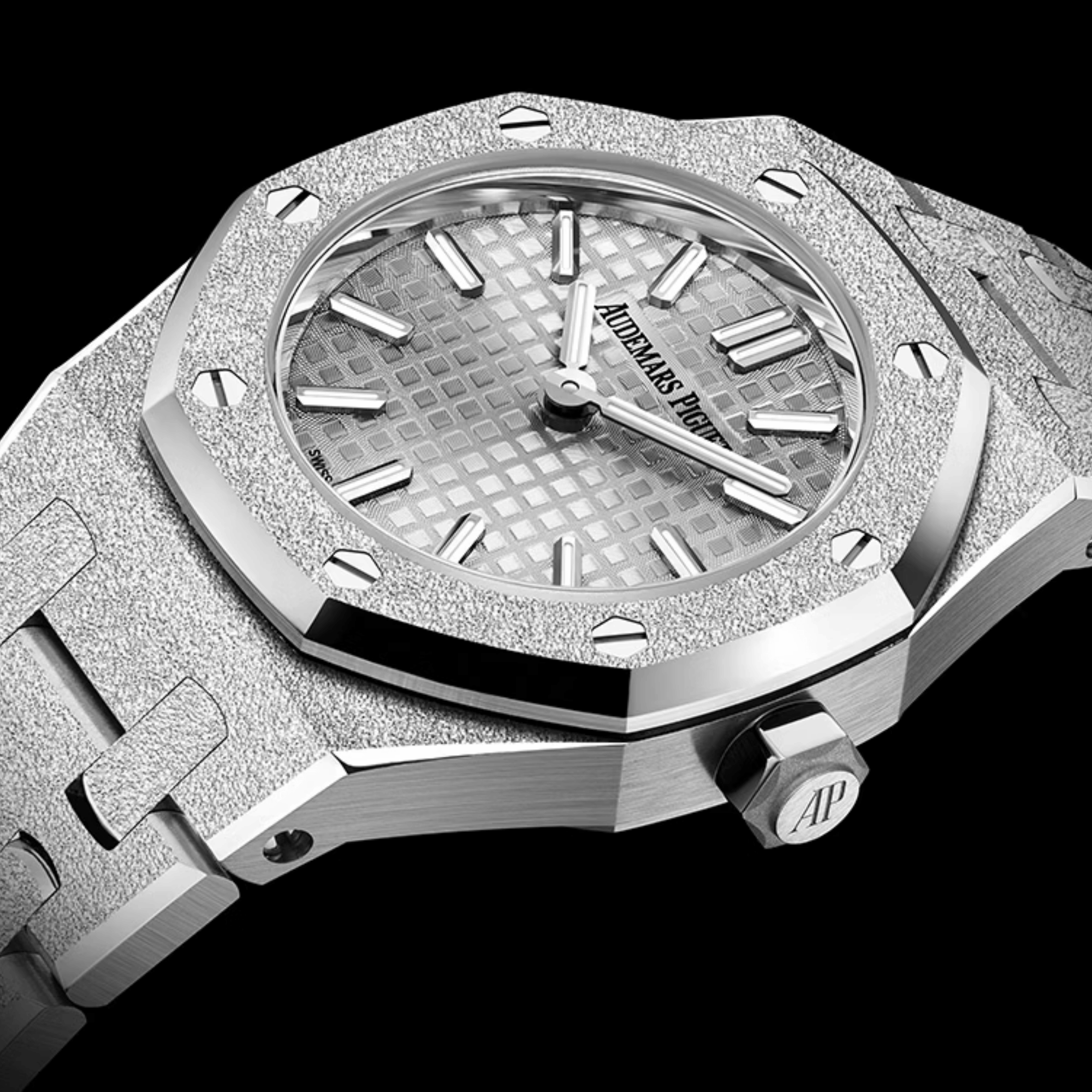 Royal Oak Mini Frosted White Gold Silver Dial 23mm Product Image 5