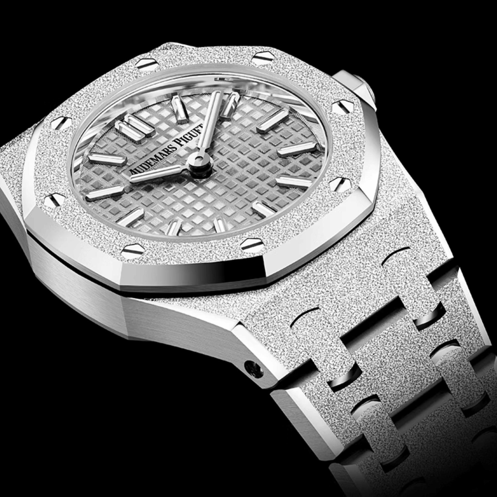 Royal Oak Mini Frosted White Gold Silver Dial 23mm Product Image 7