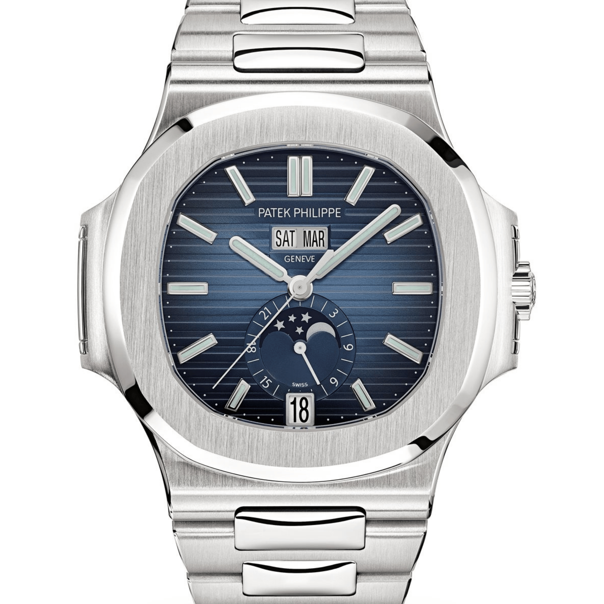 Nautilus Annual Calendar Steel Blue Dial 40mm Product Image 1