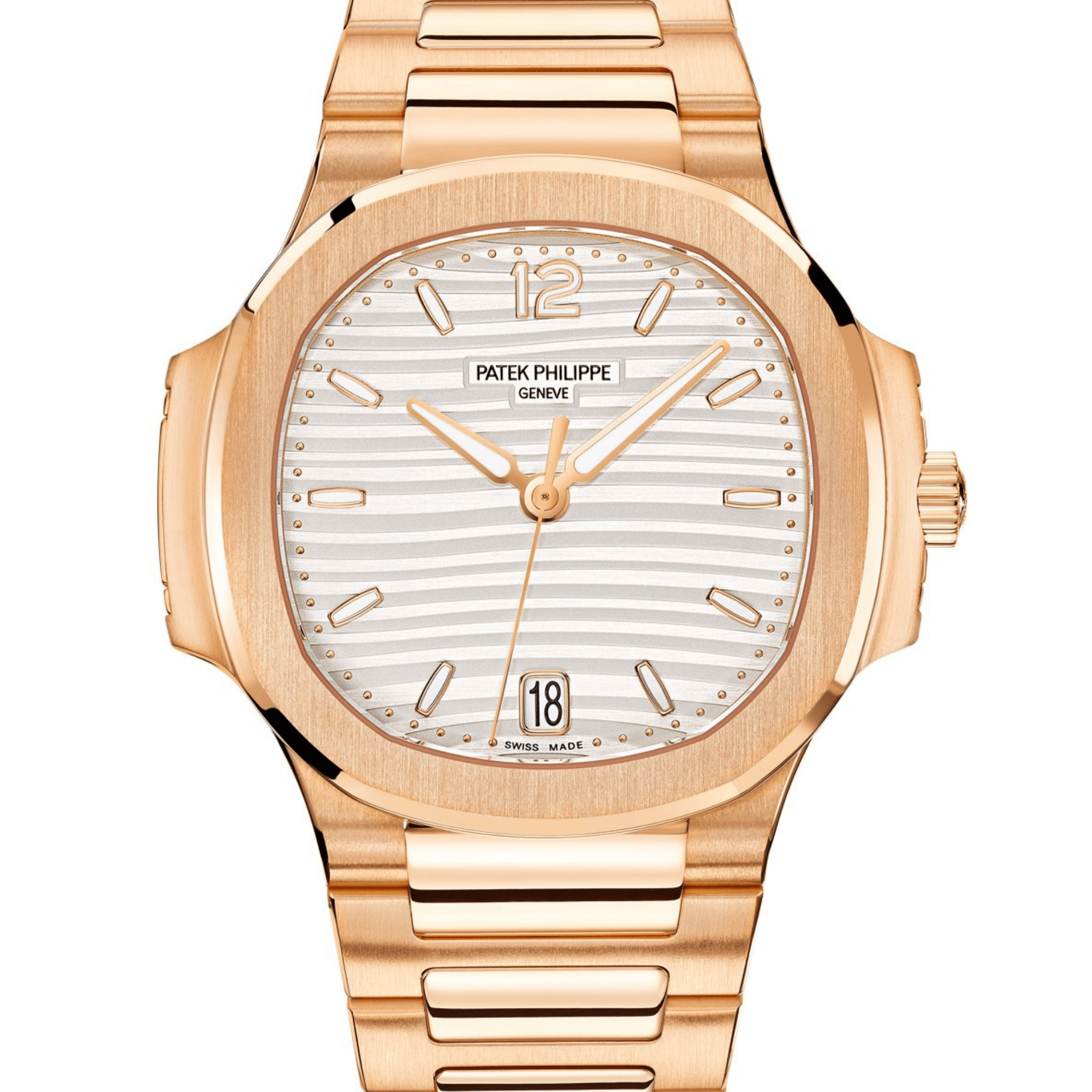 Nautilus Ladies Rose Gold Silver Dial 35mm Product Image 1