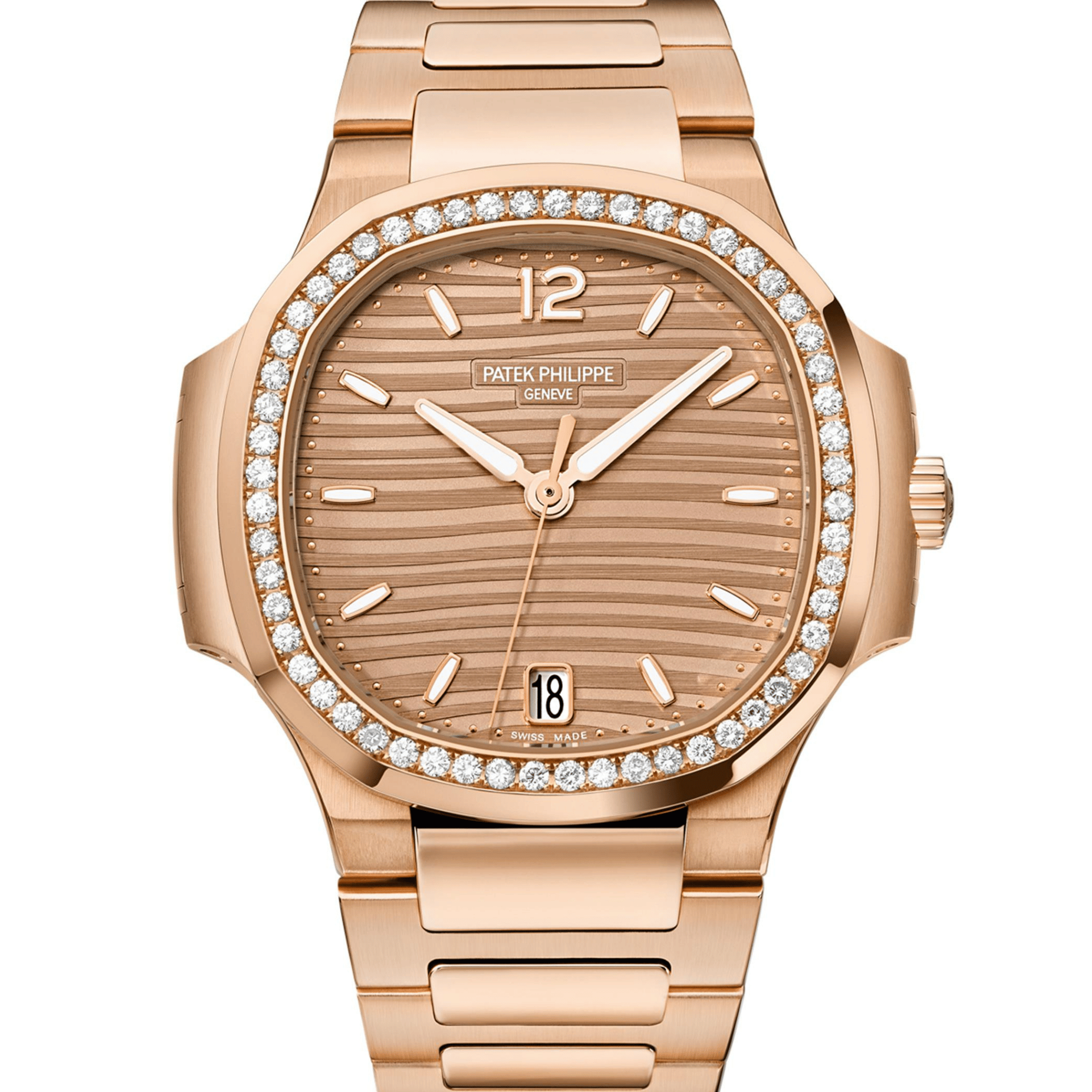 Nautilus Rose Gold Diamond Champagne Dial 35mm Product Image 1