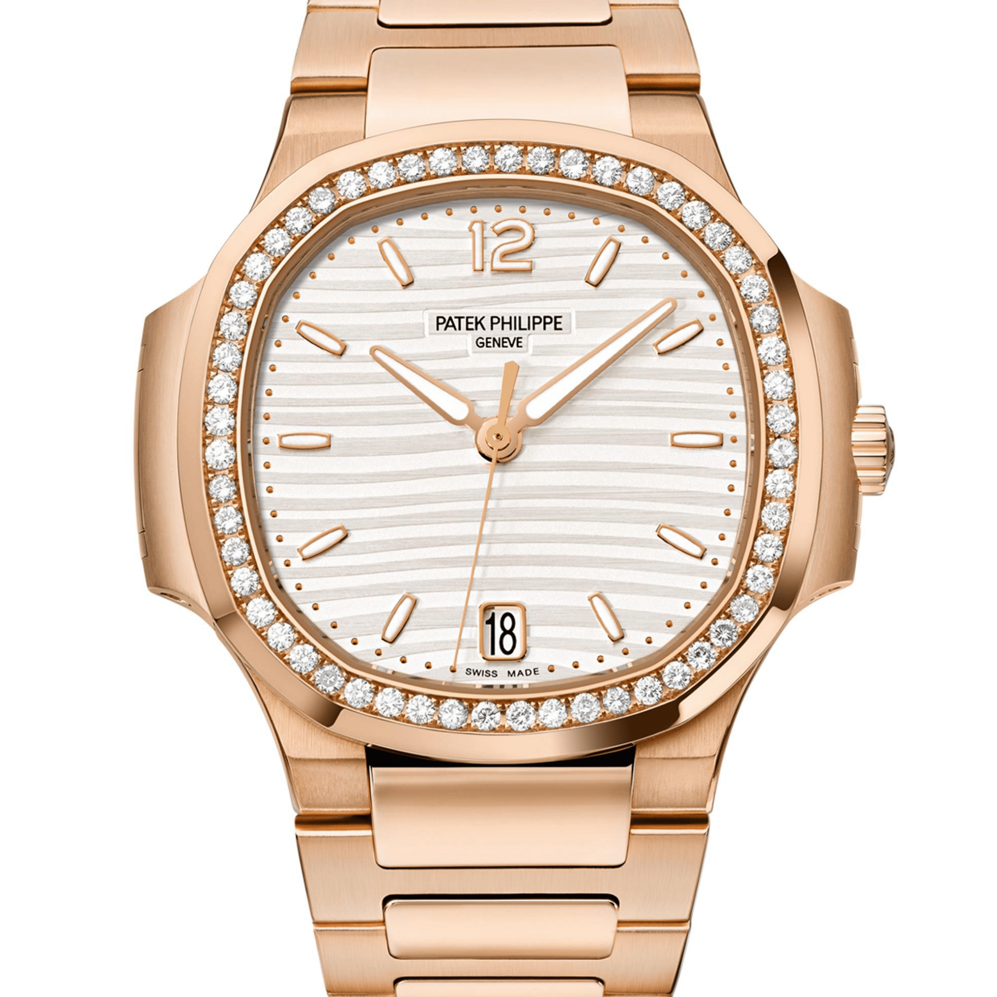 Nautilus Rose Gold Diamond White Dial 35mm Product Image 1