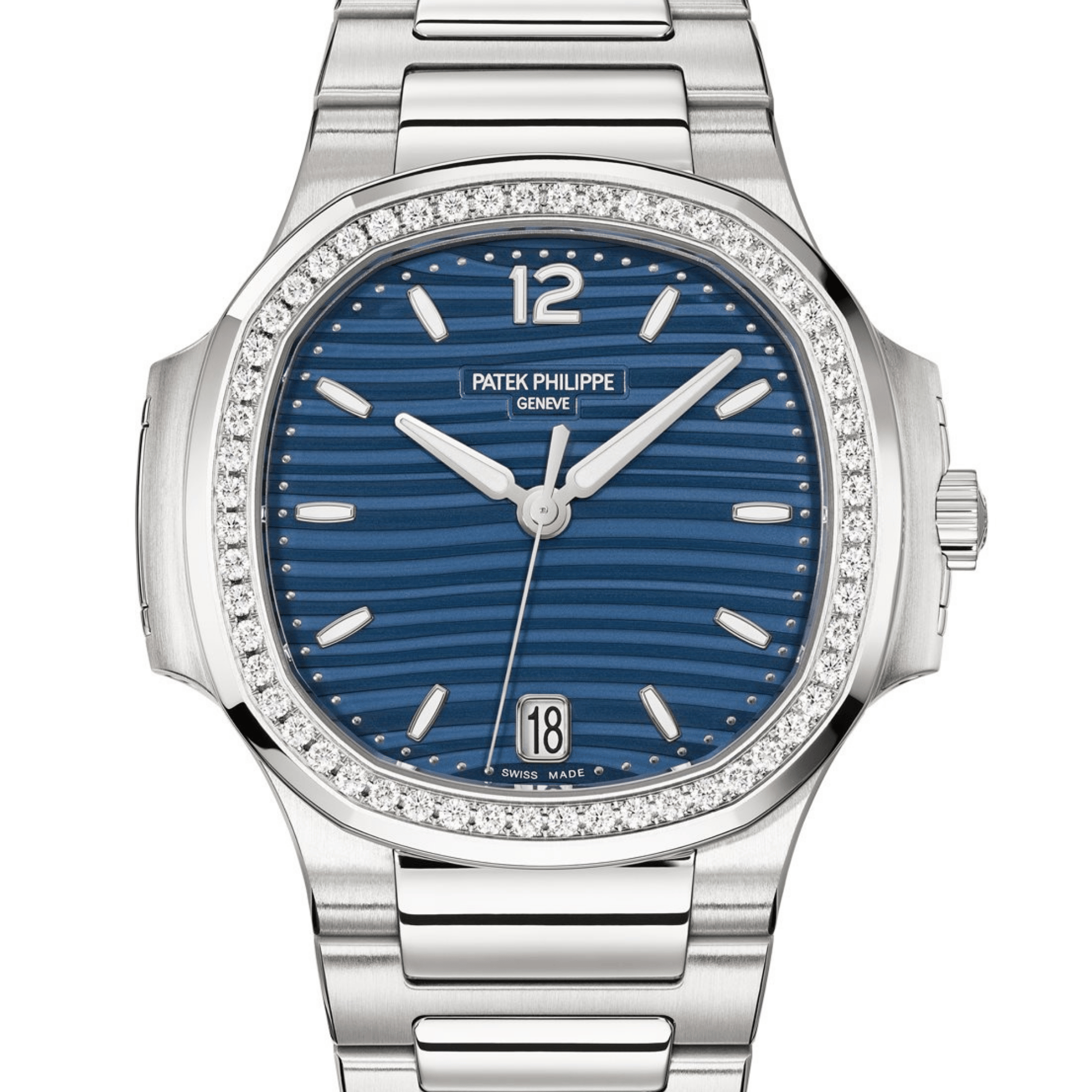 Nautilus Ladies Steel Diamond Blue Dial 35mm Product Image 1