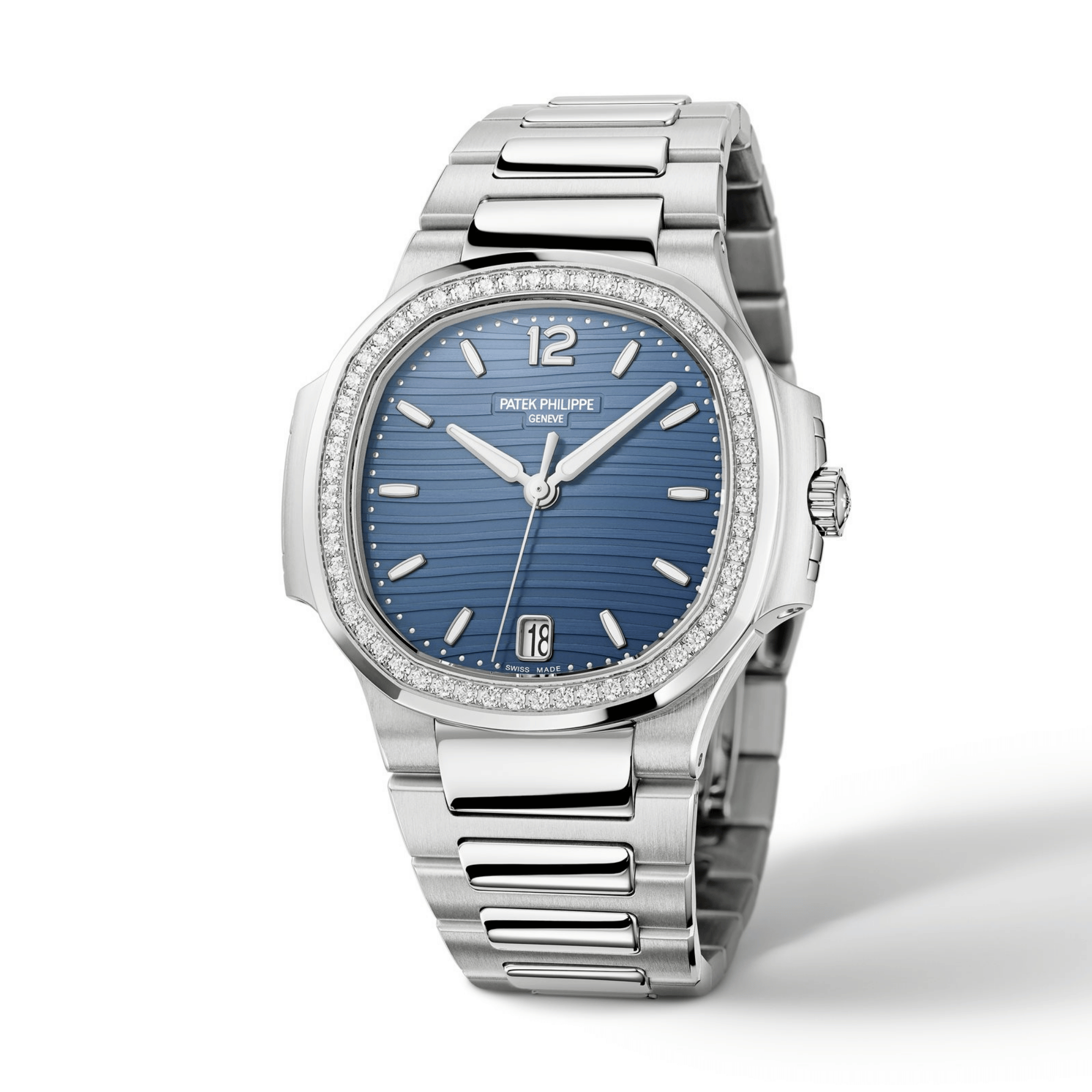 Nautilus Ladies Steel Diamond Blue Dial 35mm Product Image 2