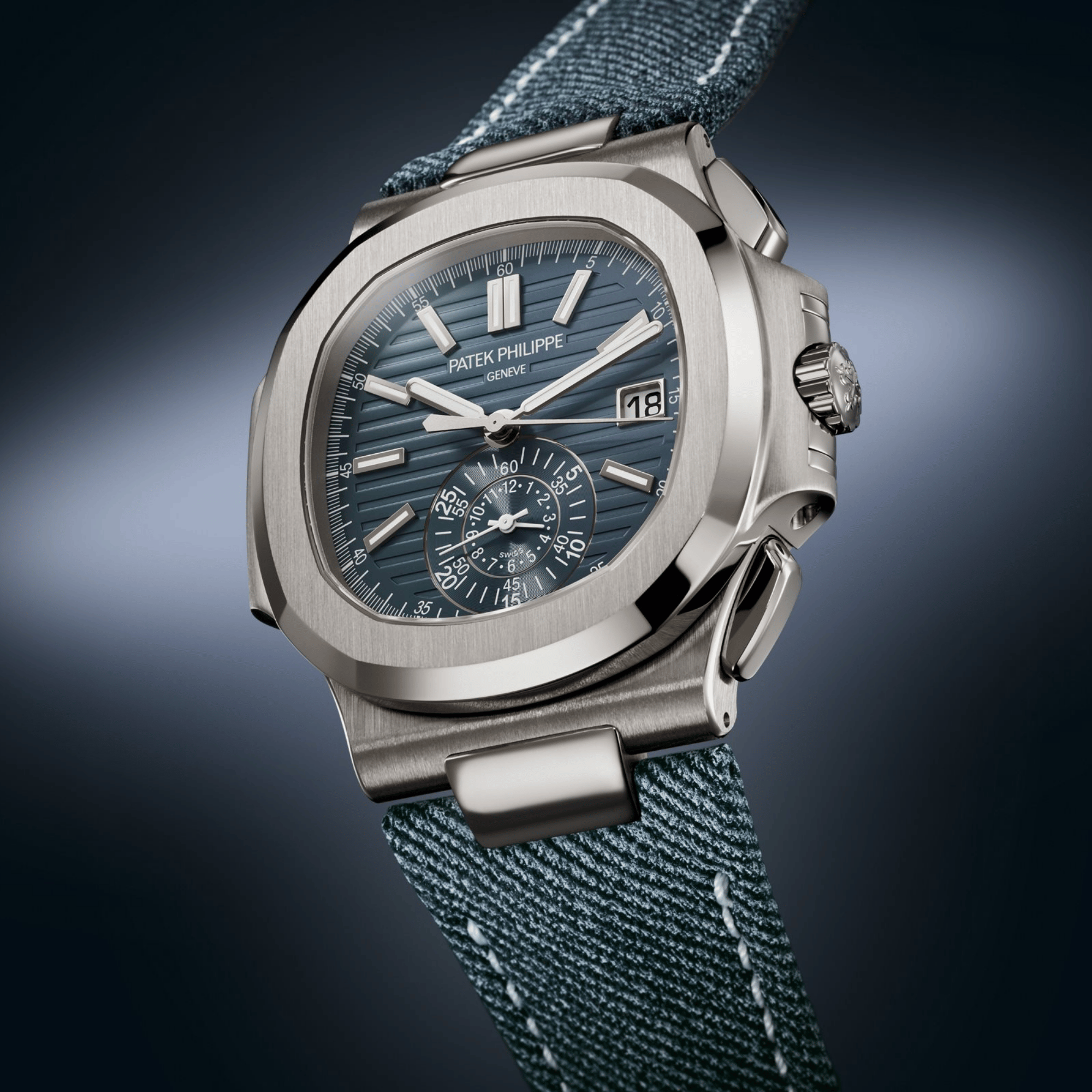 Nautilus Chronograph White Gold Blue Dial 40mm Product Image 5