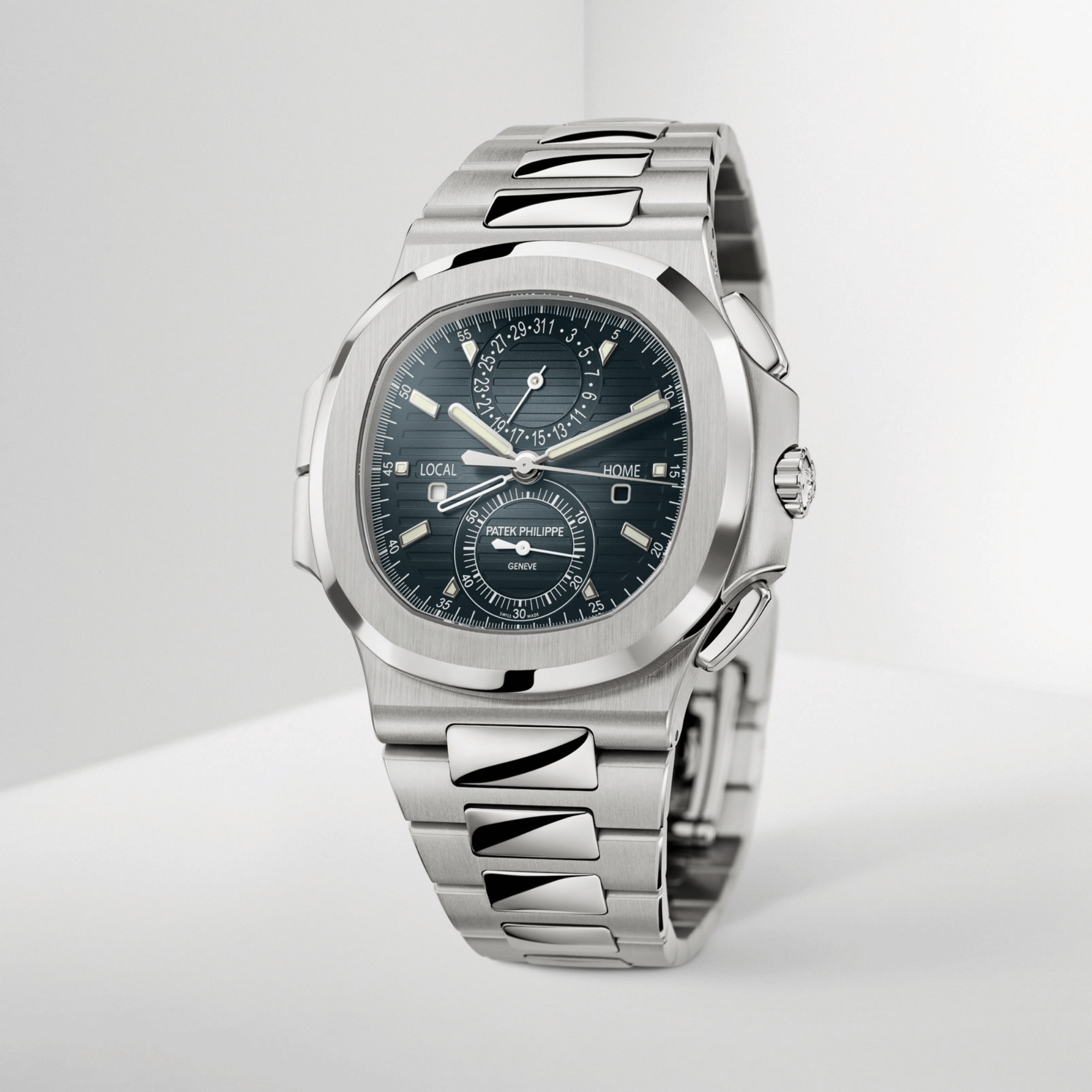 Nautilus Travel Time Steel Blue Dial 40mm Product Image 2