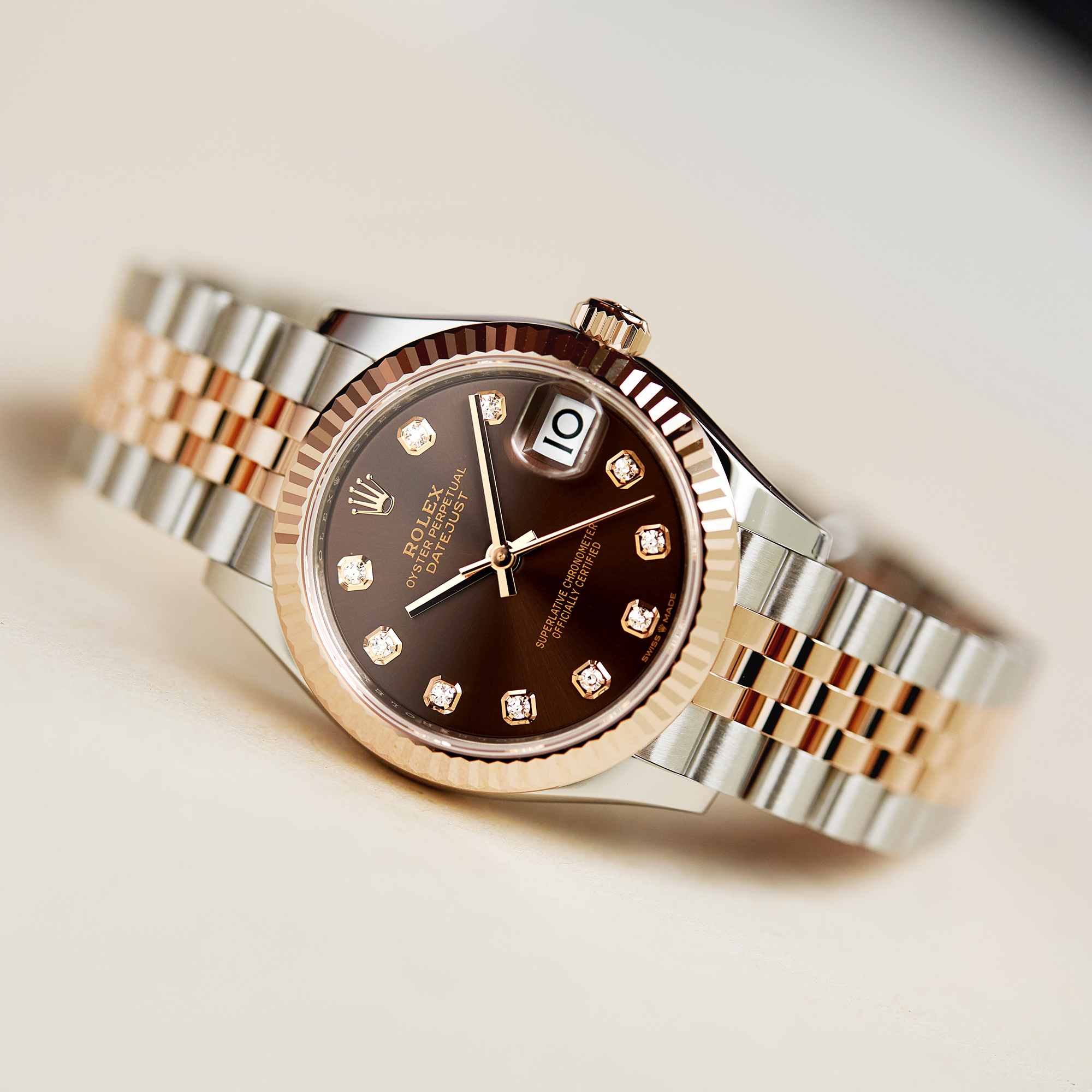 Datejust Rose Gold & Steel Jubilee Brown Dial 31mm Product Image