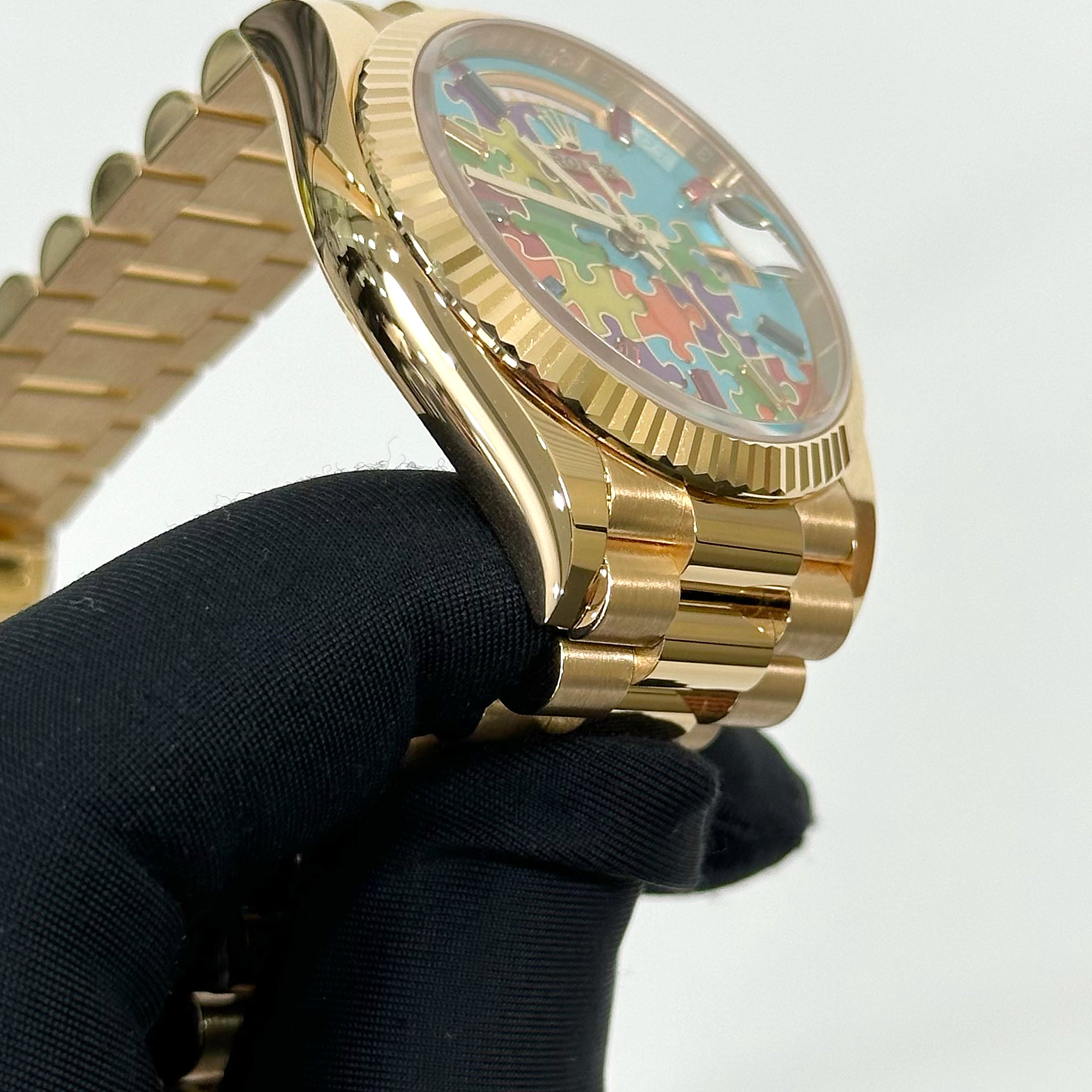 Day-Date Yellow Gold Multi-Color Puzzle Dial 36mm Product Image 6