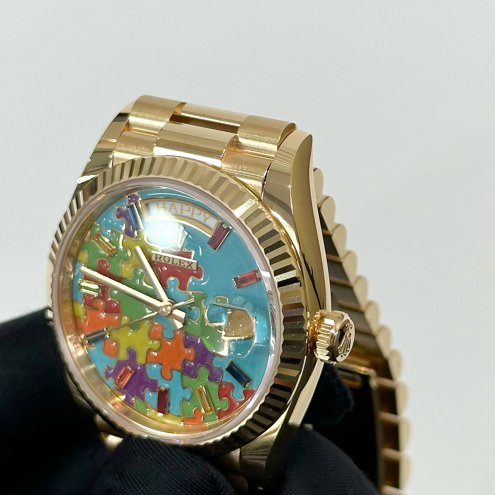 Day-Date Yellow Gold Multi-Color Puzzle Dial 36mm Product Image 7