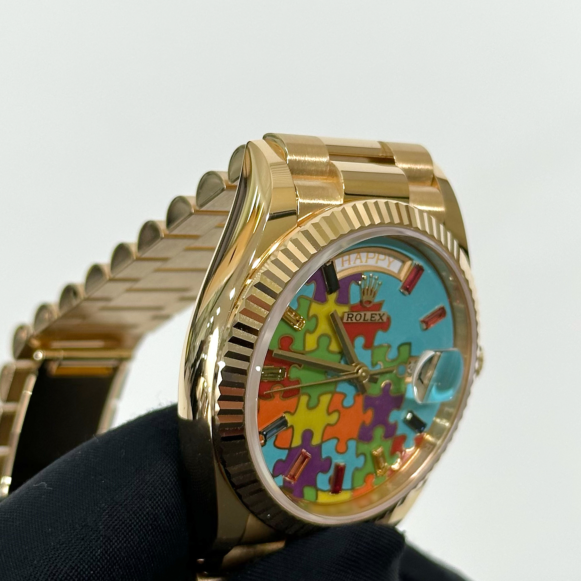 Day-Date Yellow Gold Multi-Color Puzzle Dial 36mm Product Image 8