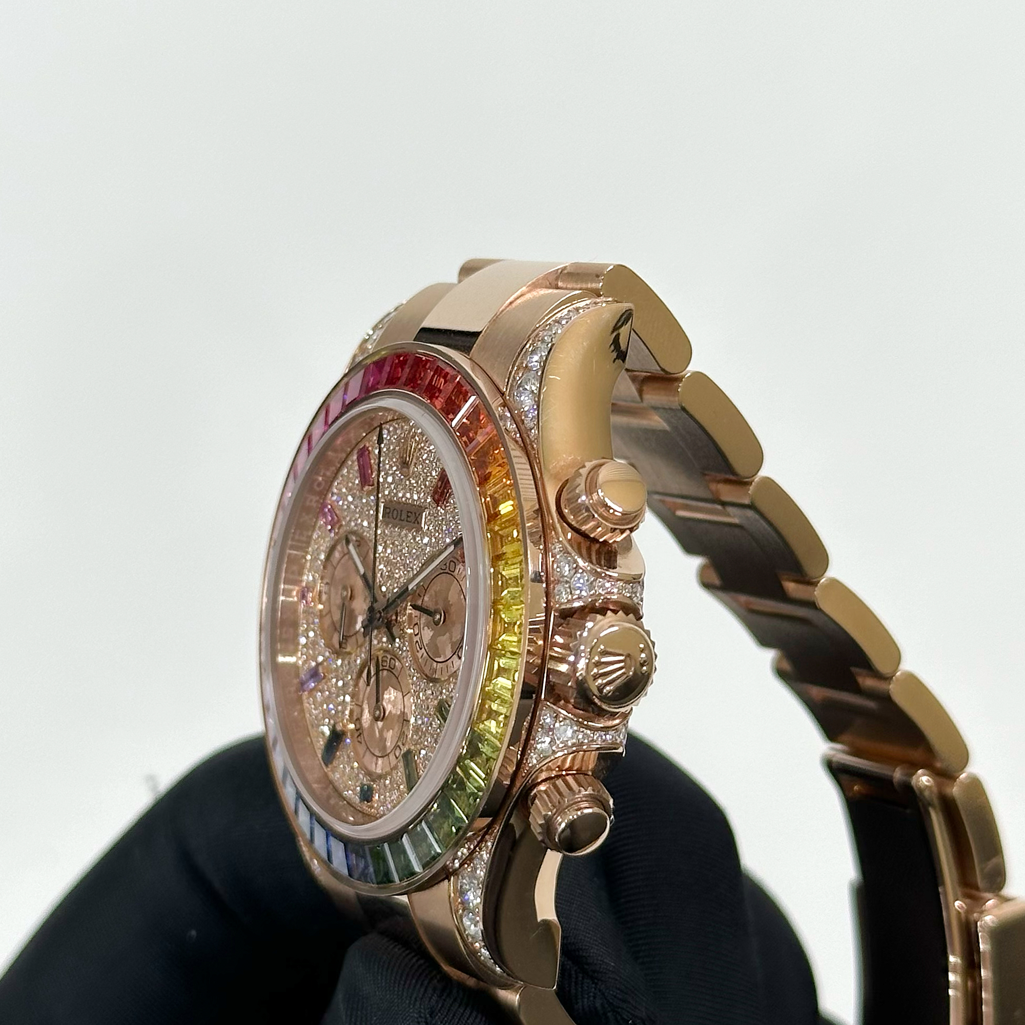 Daytona Rose Gold Rainbow Diamond Pave Dial 40mm Product Image 3