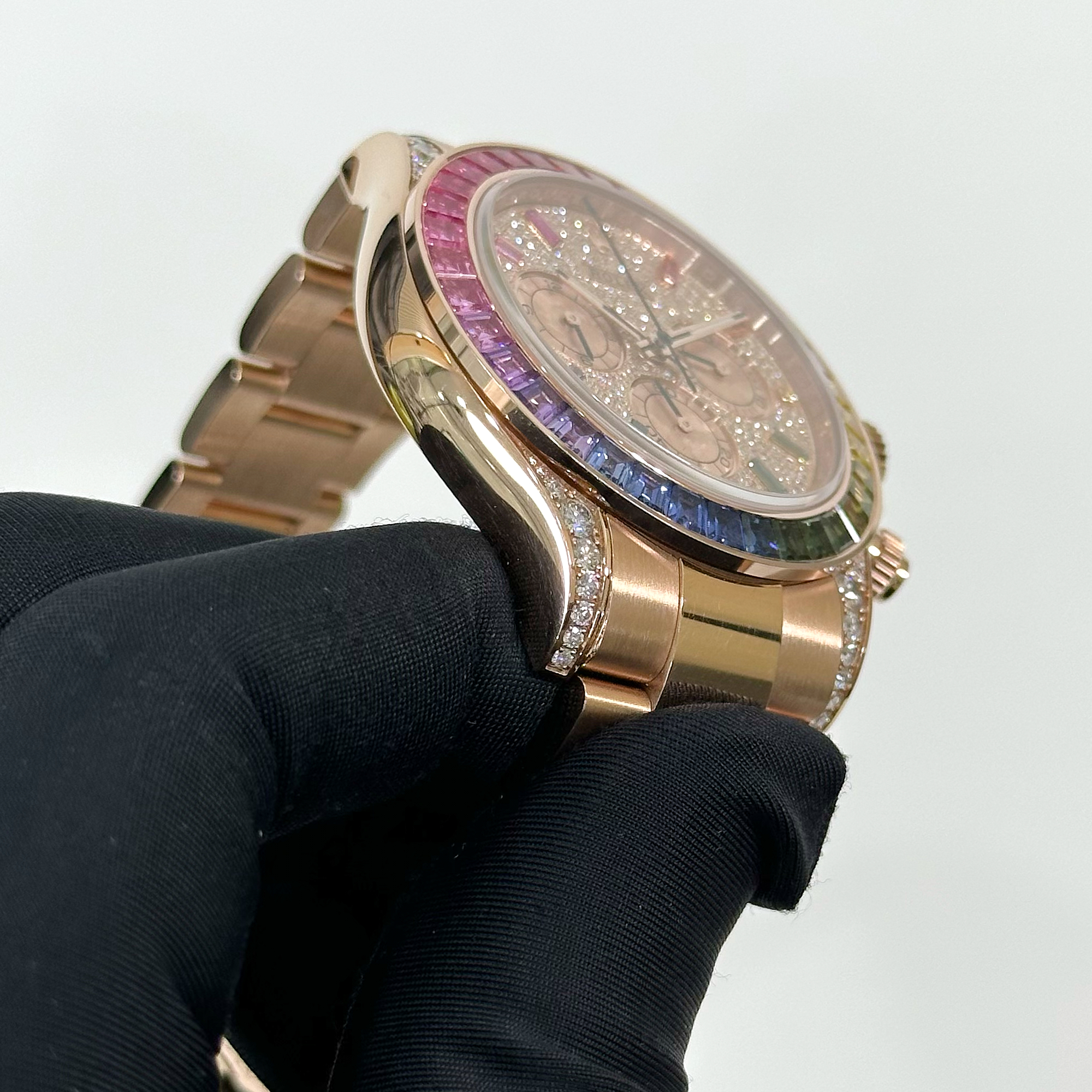 Daytona Rose Gold Rainbow Diamond Pave Dial 40mm Product Image 7