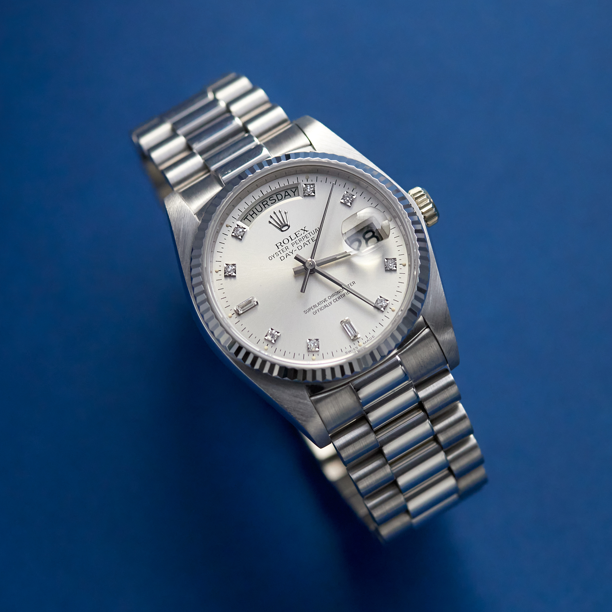 Vintage Day-Date White Gold Silver Dial 36mm Product Image 12