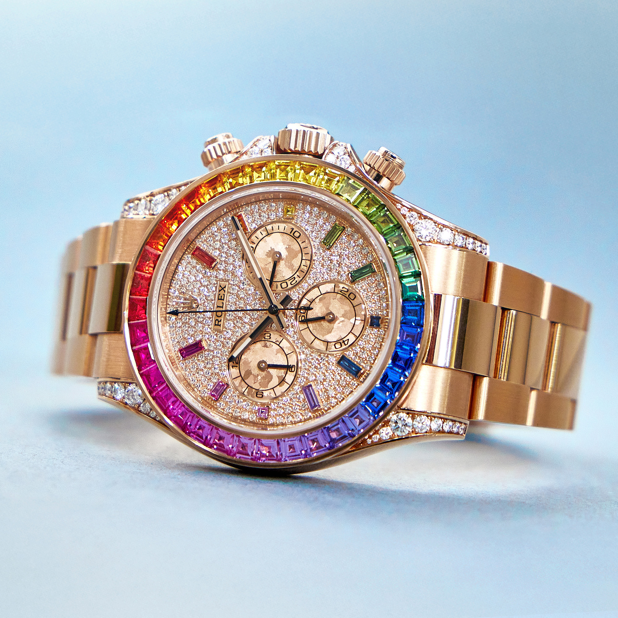 Daytona Rose Gold Rainbow Diamond Pave Dial 40mm Product Image 9