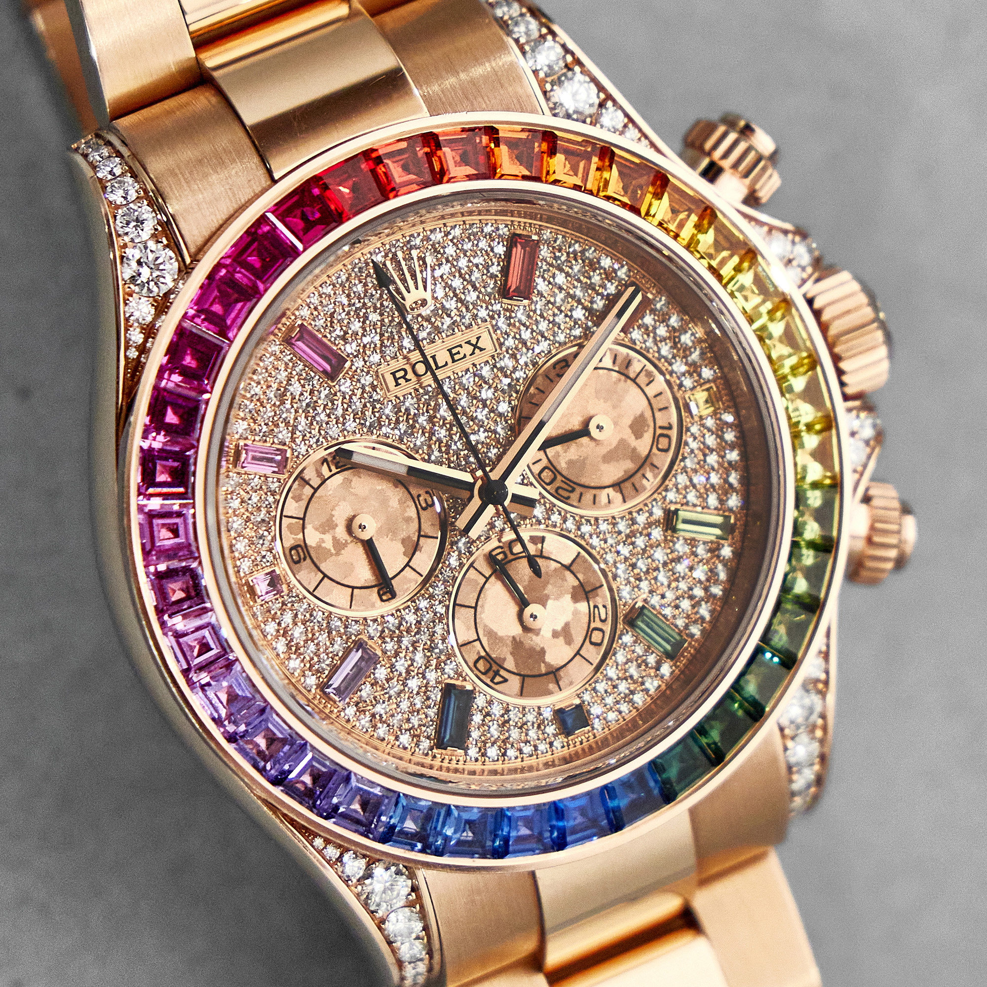 Daytona Rose Gold Rainbow Diamond Pave Dial 40mm Product Image 10