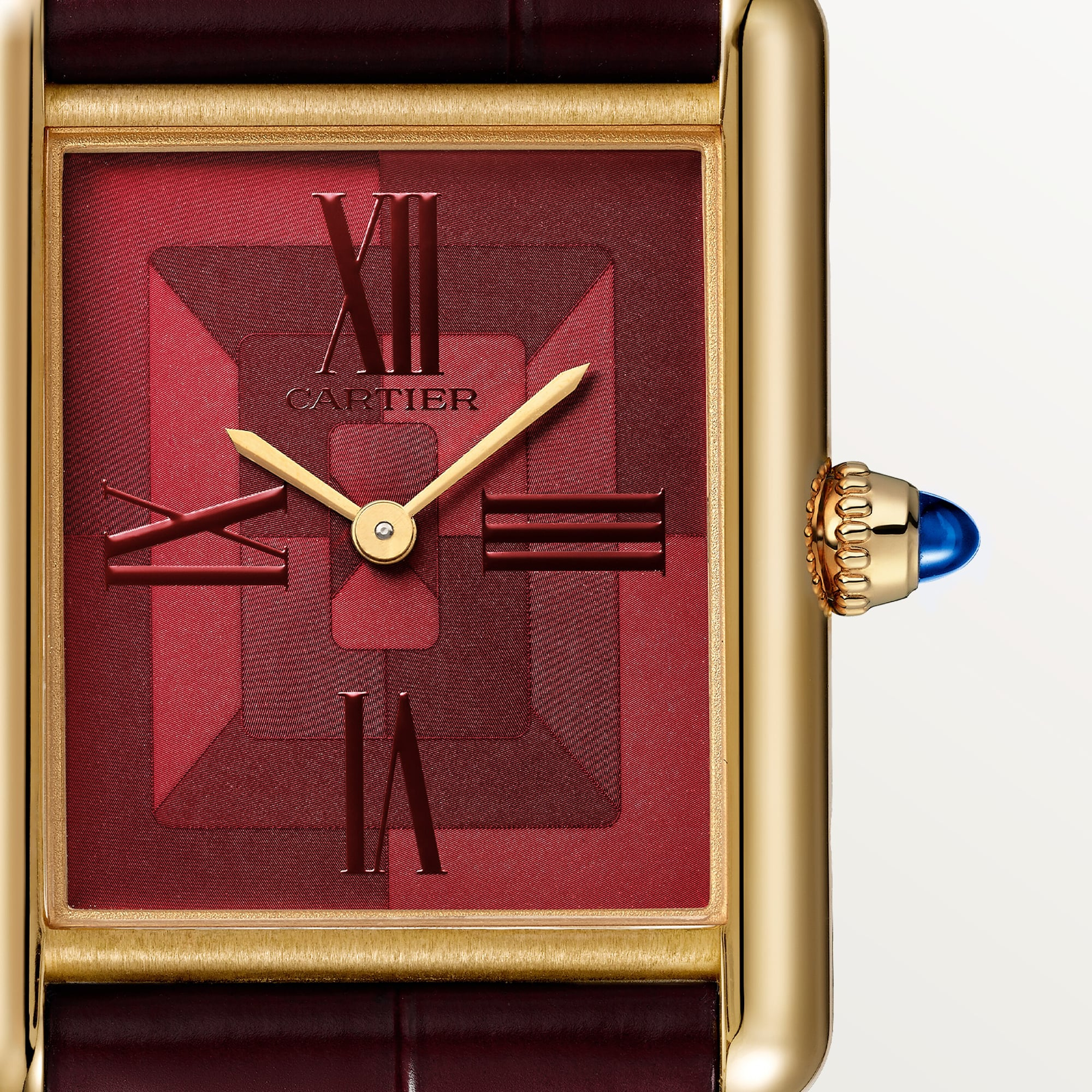 Tank Louis Cartier Yellow Gold Red Dial 25mm Product Image 1