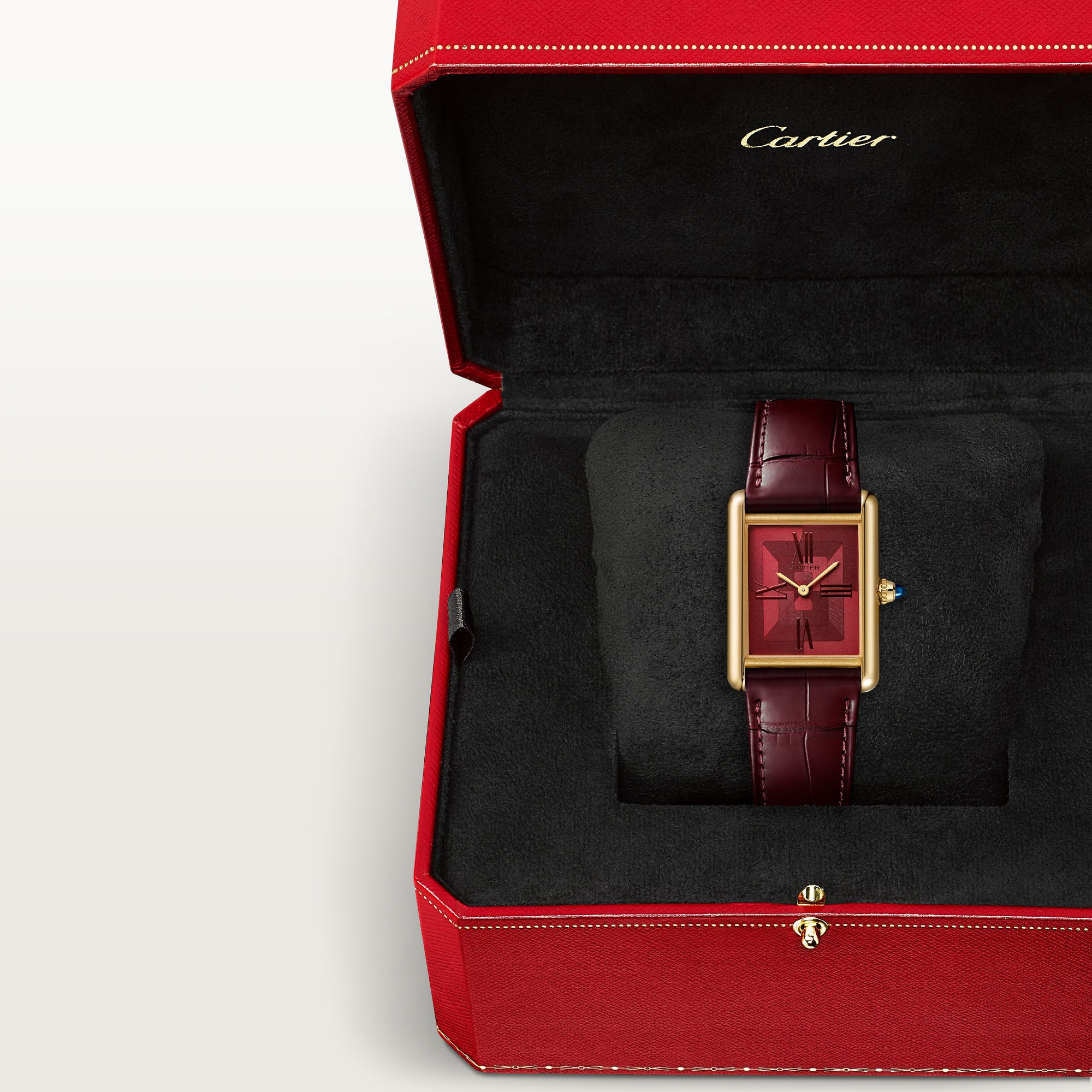 Tank Louis Cartier Yellow Gold Red Dial 25mm Product Image 5