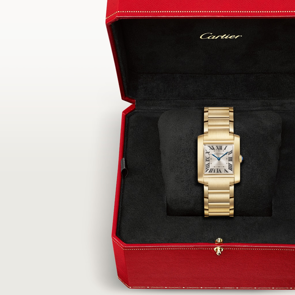 Tank Française Yellow Gold Golden Sunray Dial 27mm Product Image 8