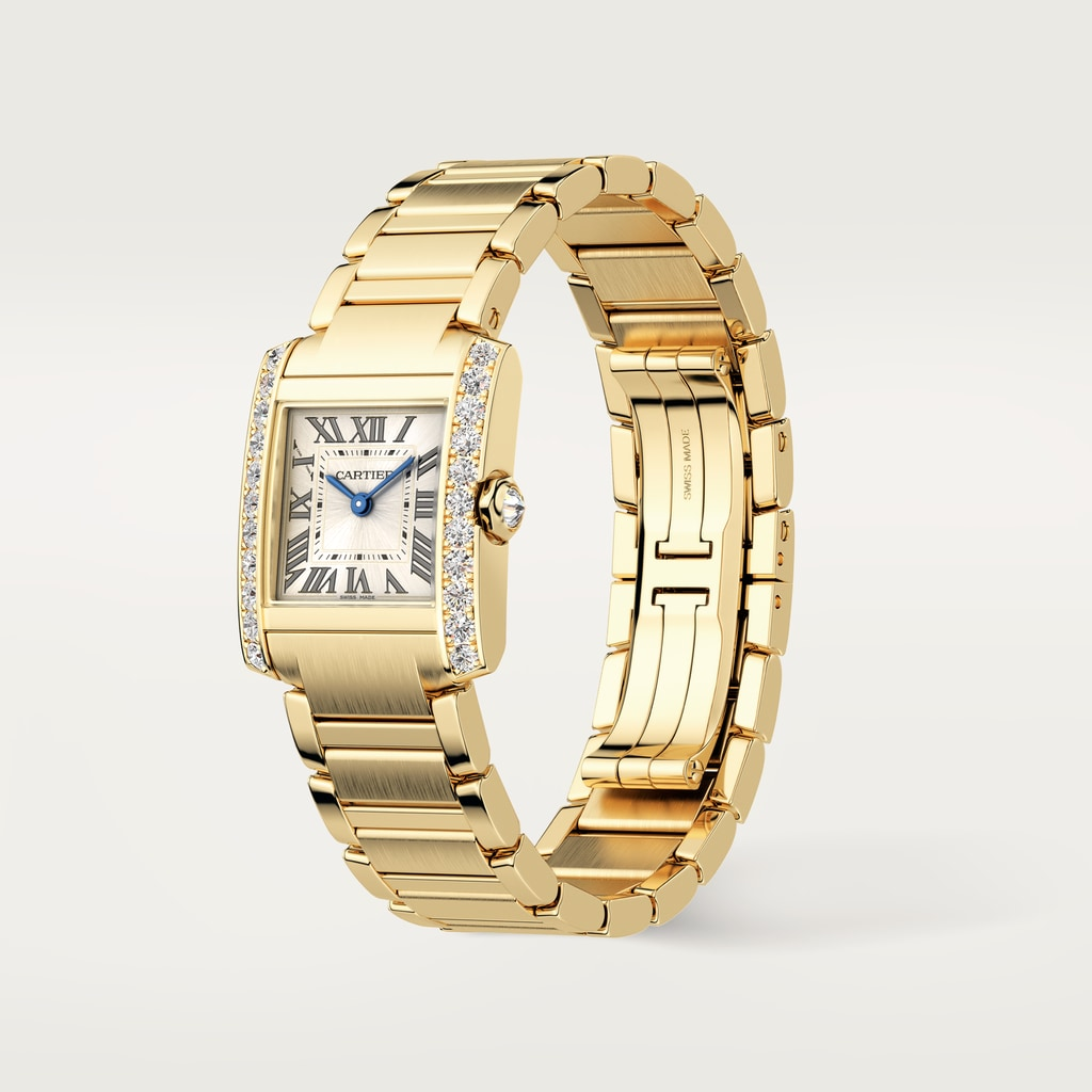 Tank Française Yellow Gold Golden Sunray Dial 21mm Product Image 2
