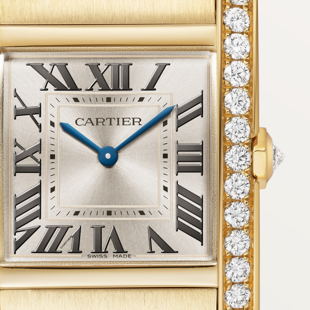 Tank Française Yellow Gold Diamond Golden Sunray Dial 27mm Product Image 1