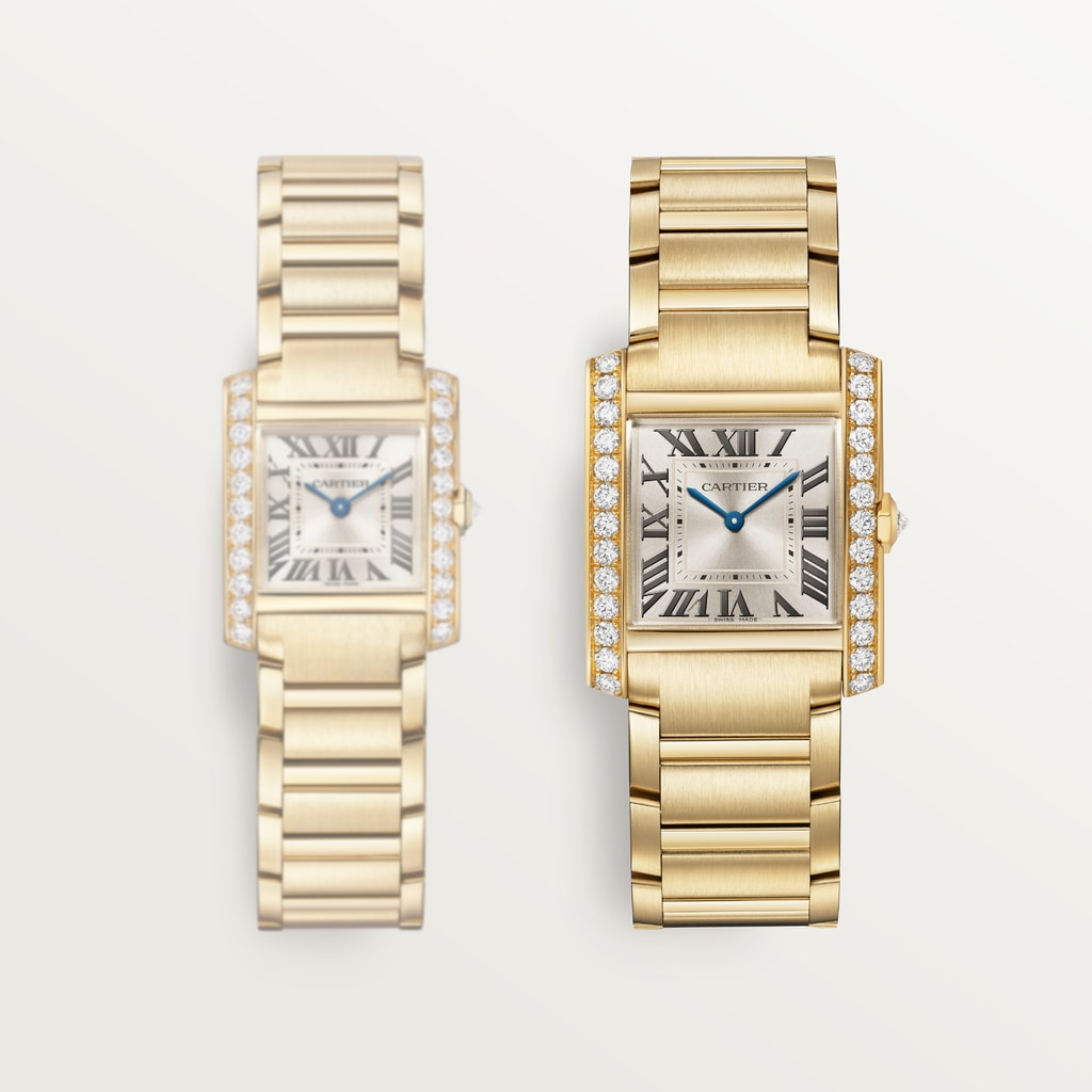 Tank Française Yellow Gold Diamond Golden Sunray Dial 27mm Product Image 7