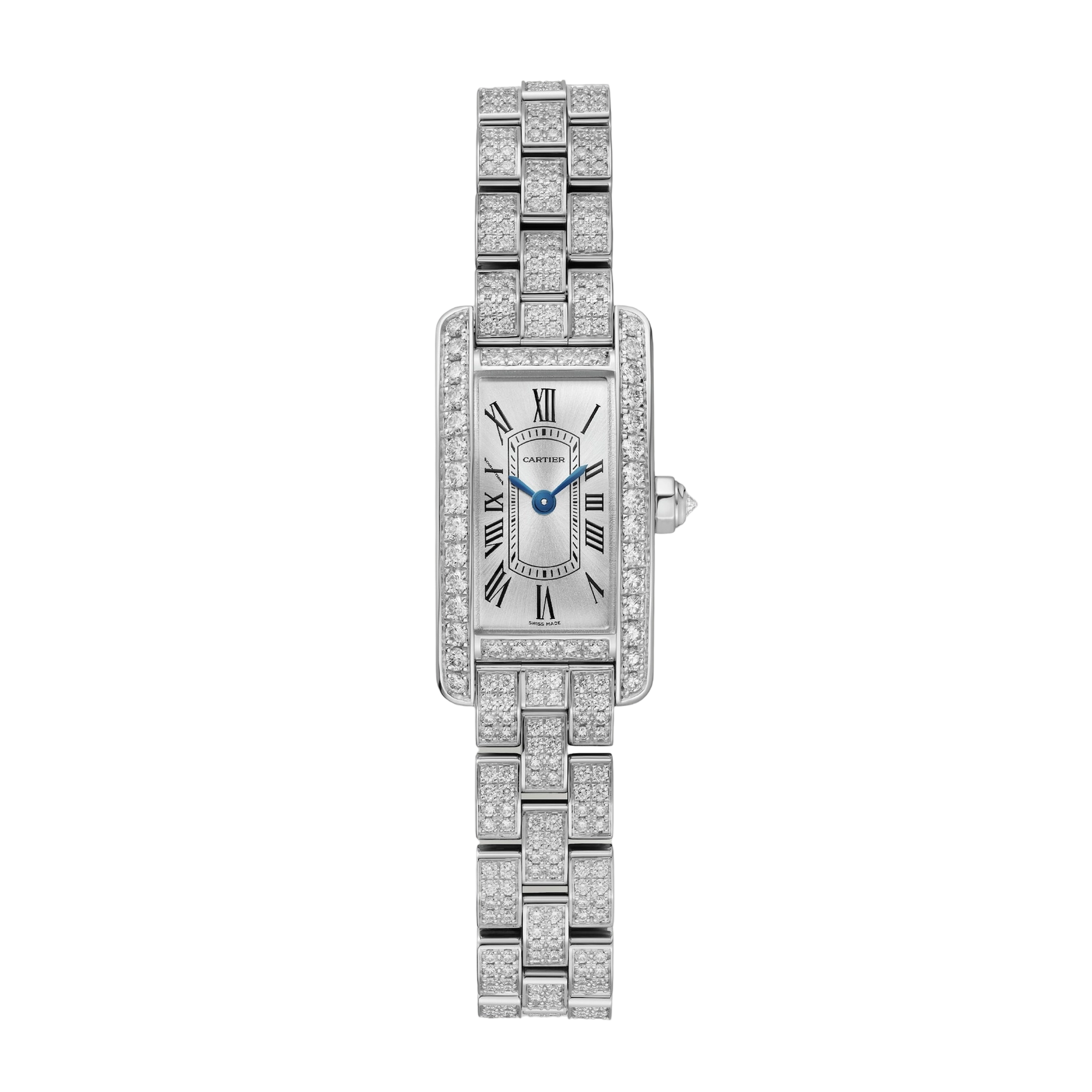 Tank Americaine White Gold Diamond Silver Dial 15mm Product Image