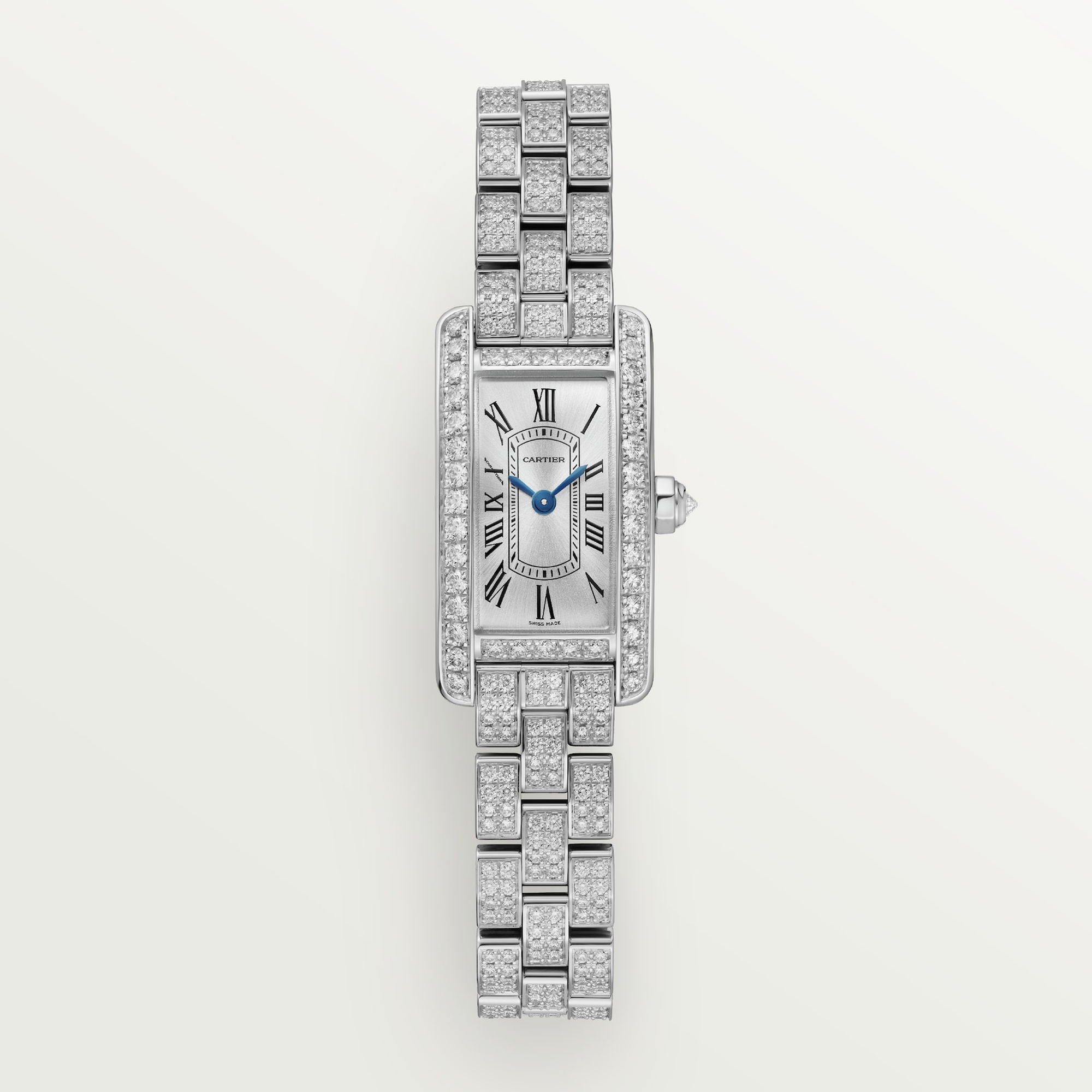 Tank Americaine White Gold Diamond Silver Dial 15mm Product Image 2