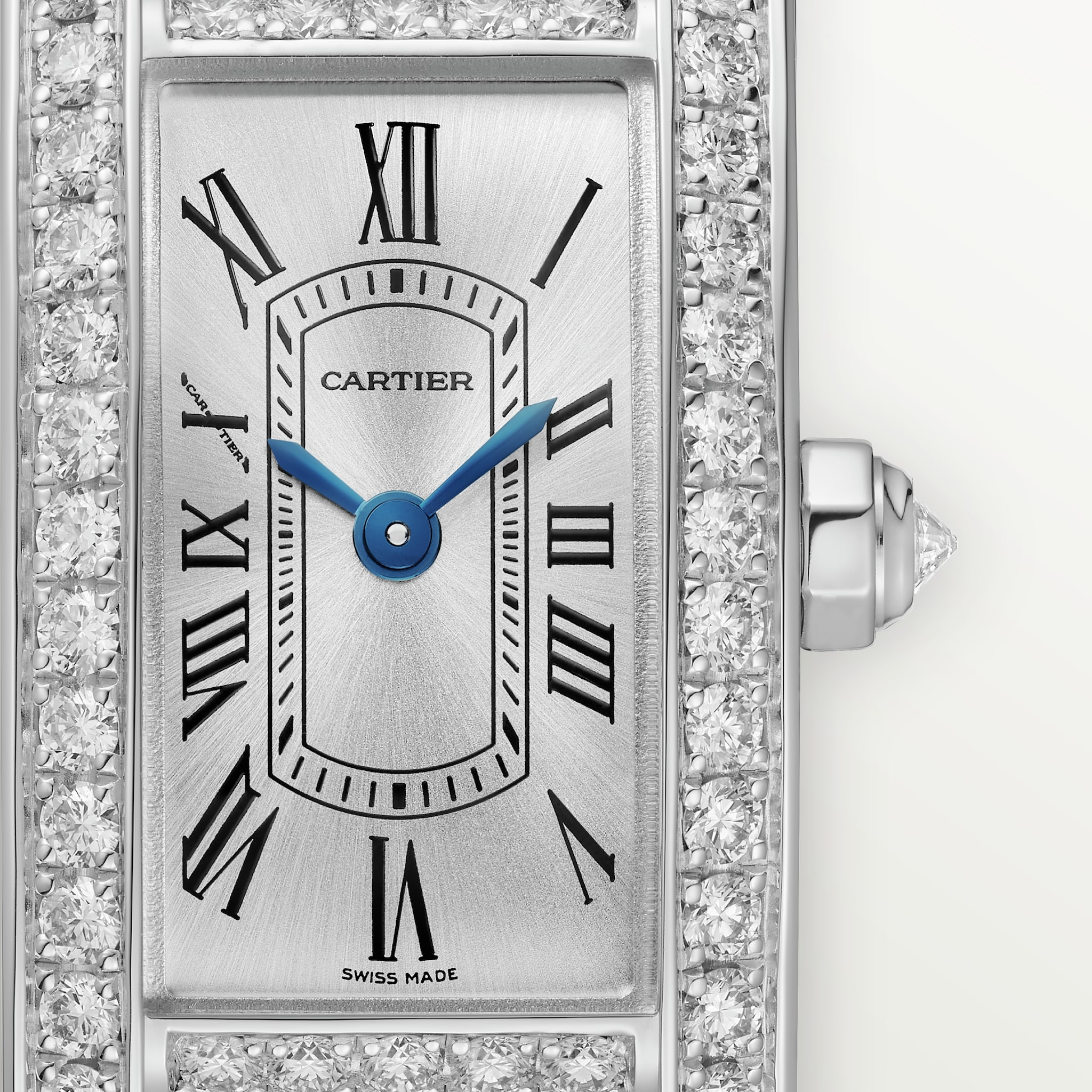 Tank Americaine White Gold Diamond Silver Dial 15mm Product Image 1