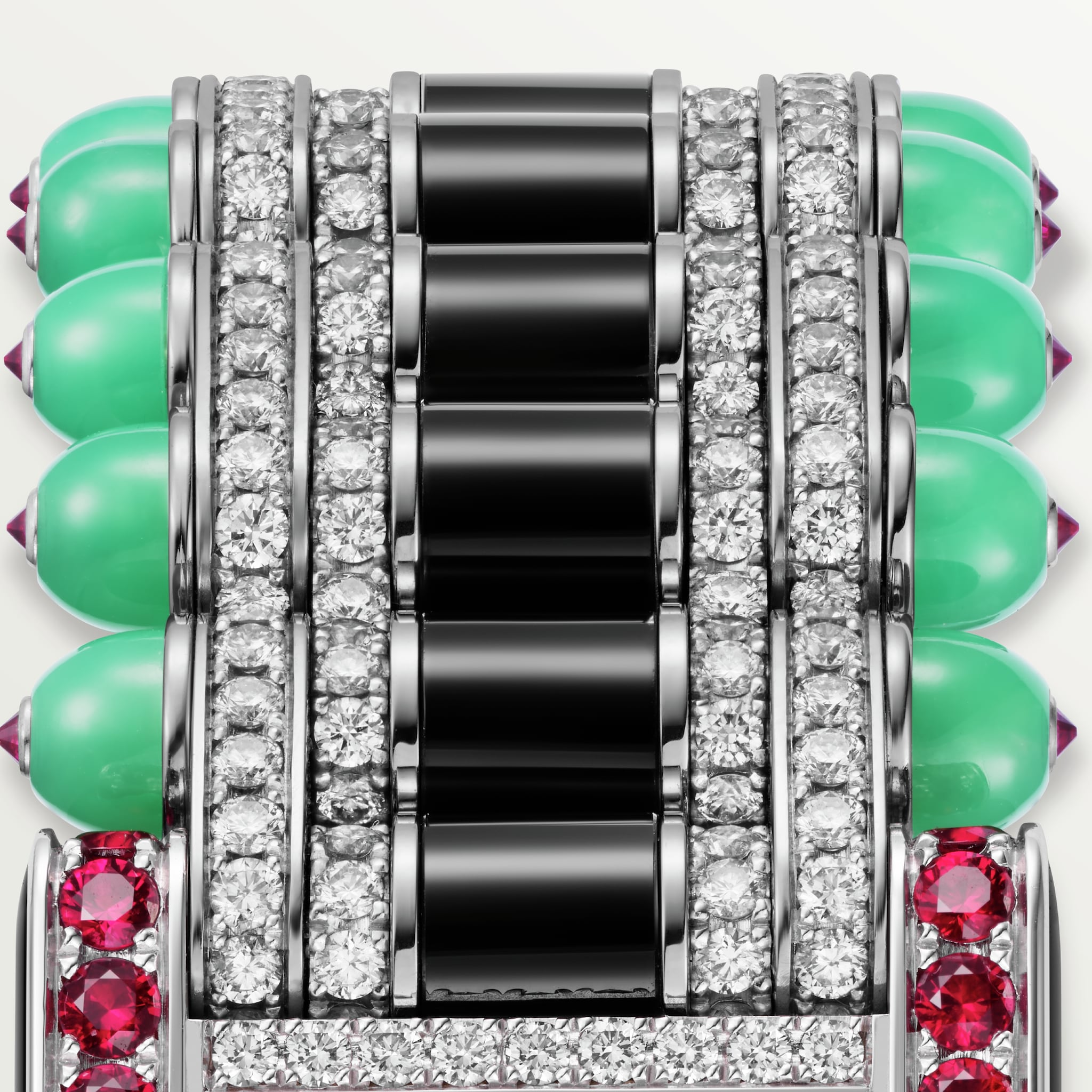 Tank Jewellery White Gold Diamond & Ruby Black Dial 24mm Product Image 2