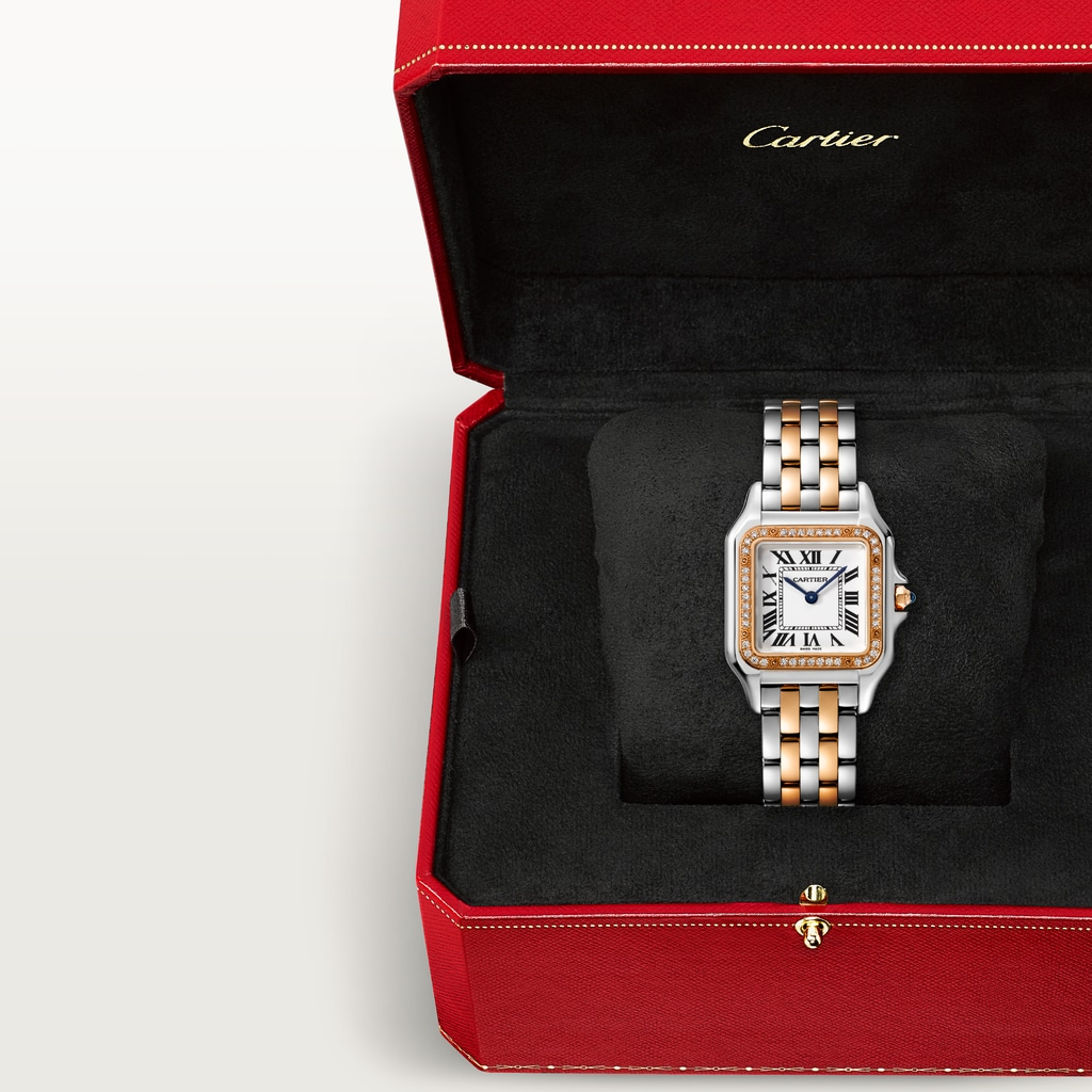 Panthère de Cartier Rose Gold & Steel Diamond Silver Dial 29mm Product Image 6