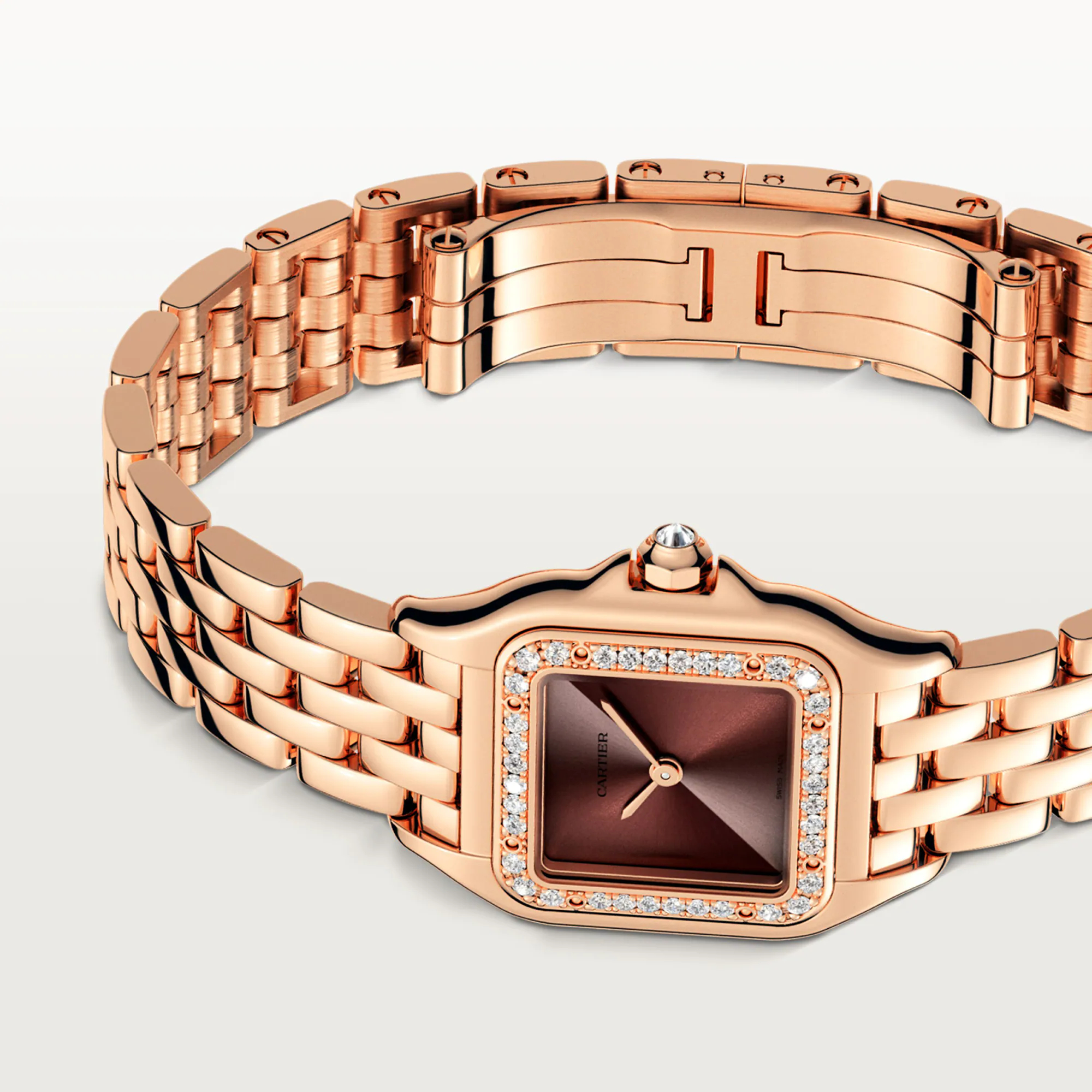 Panthère de Cartier Rose Gold Diamond Brown Dial 22mm Product Image 2