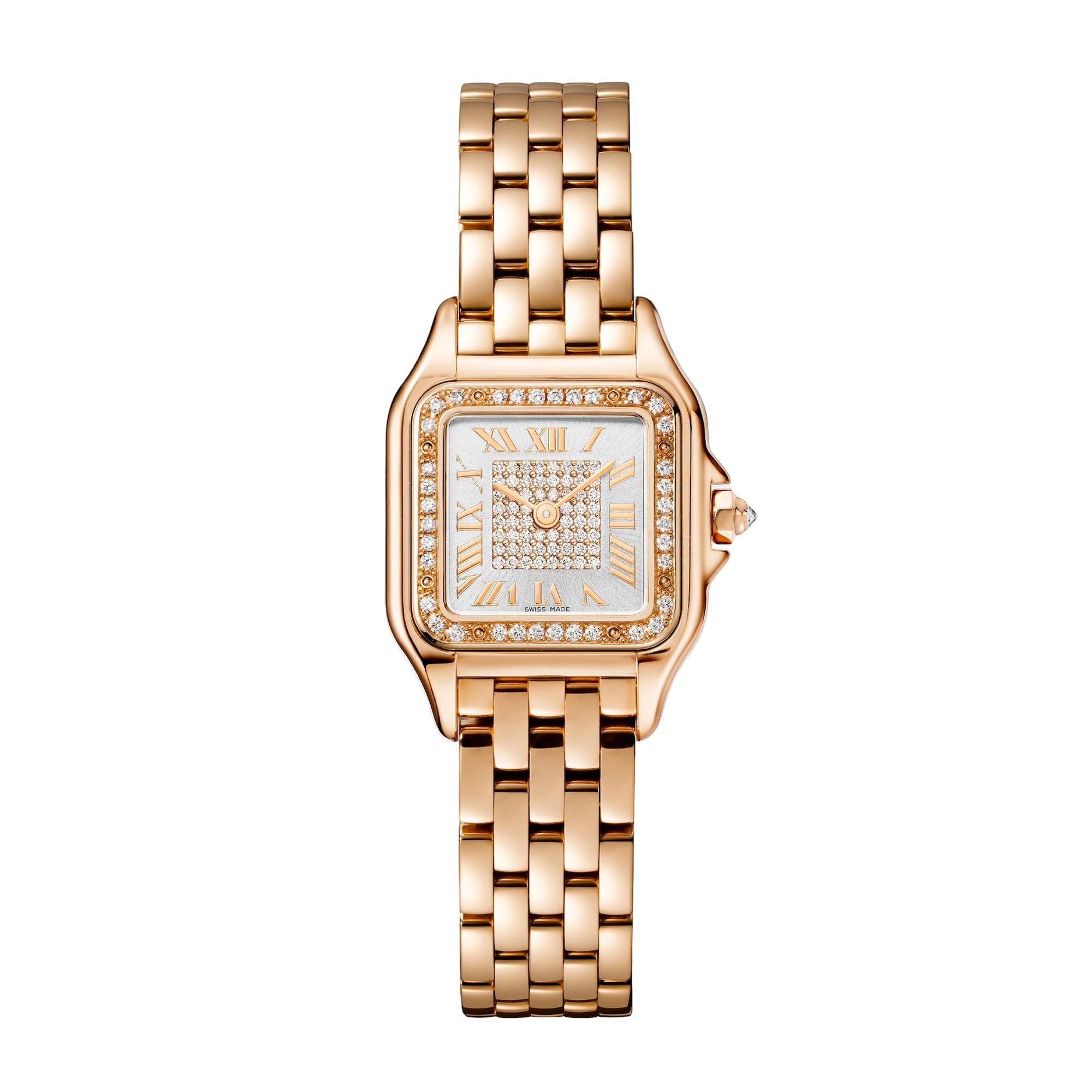 Panthère de Cartier Rose Gold Diamond Silver Pave Dial 22mm Product Image