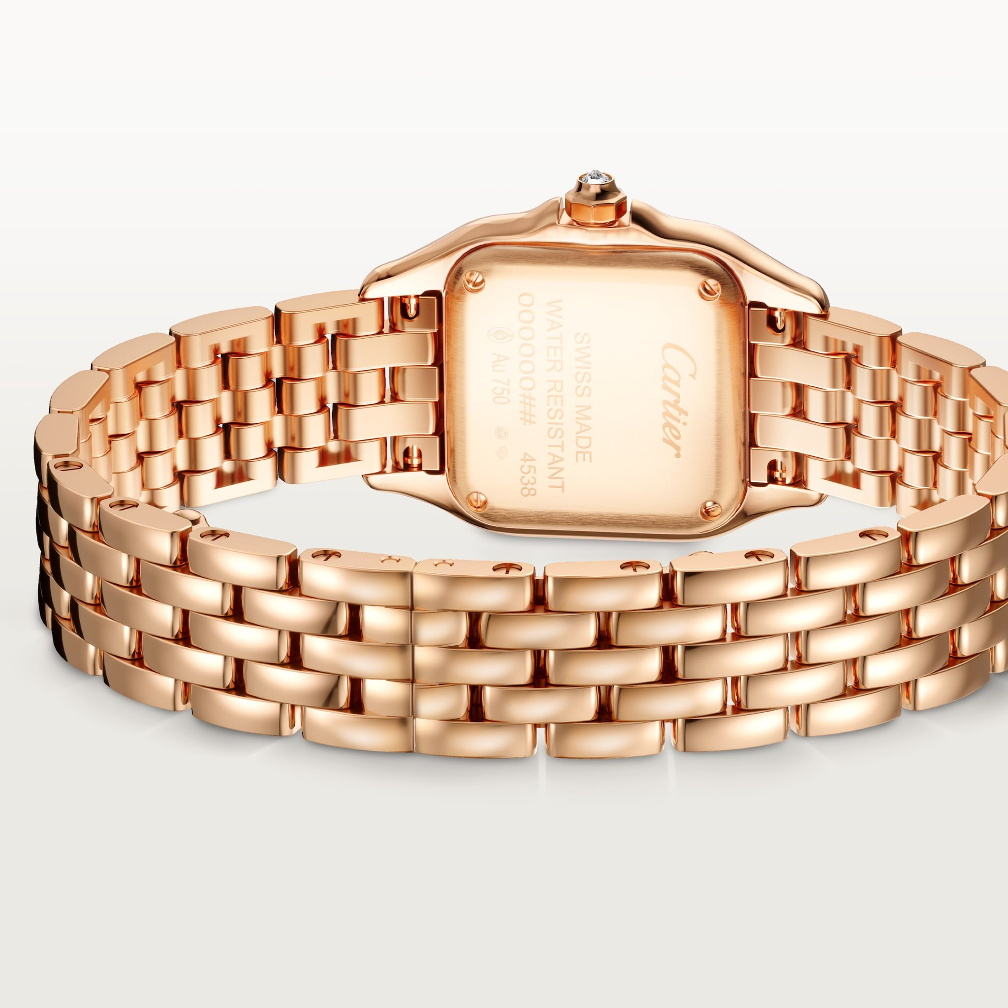 Panthère de Cartier Rose Gold Diamond Silver Pave Dial 22mm Product Image 4