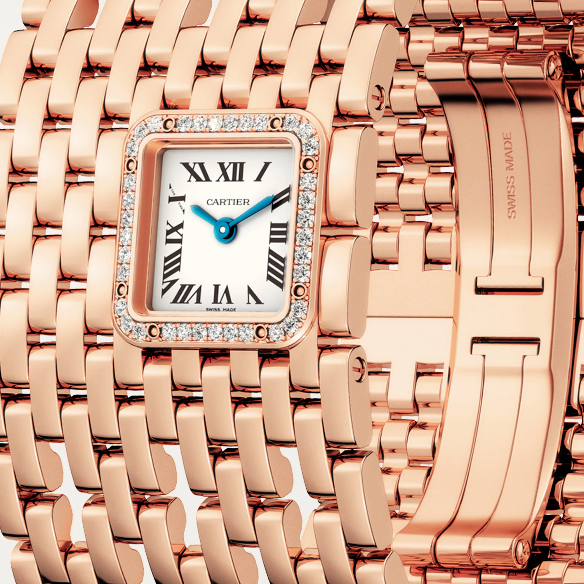 Panthère Cuff de Cartier Rose Gold Diamond Silver Dial 19mm Product Image 2