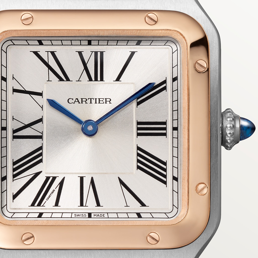 Santos-Dumont Rose Gold & Steel Silver Dial 27mm Product Image 1