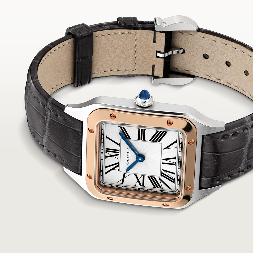 Santos-Dumont Rose Gold & Steel Silver Dial 27mm Product Image 3