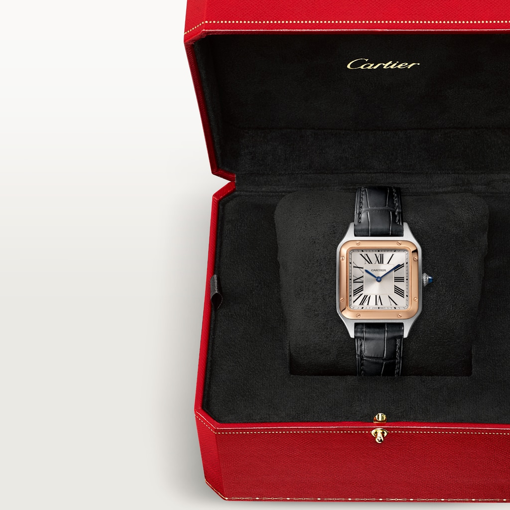 Santos-Dumont Rose Gold & Steel Silver Dial 27mm Product Image 7